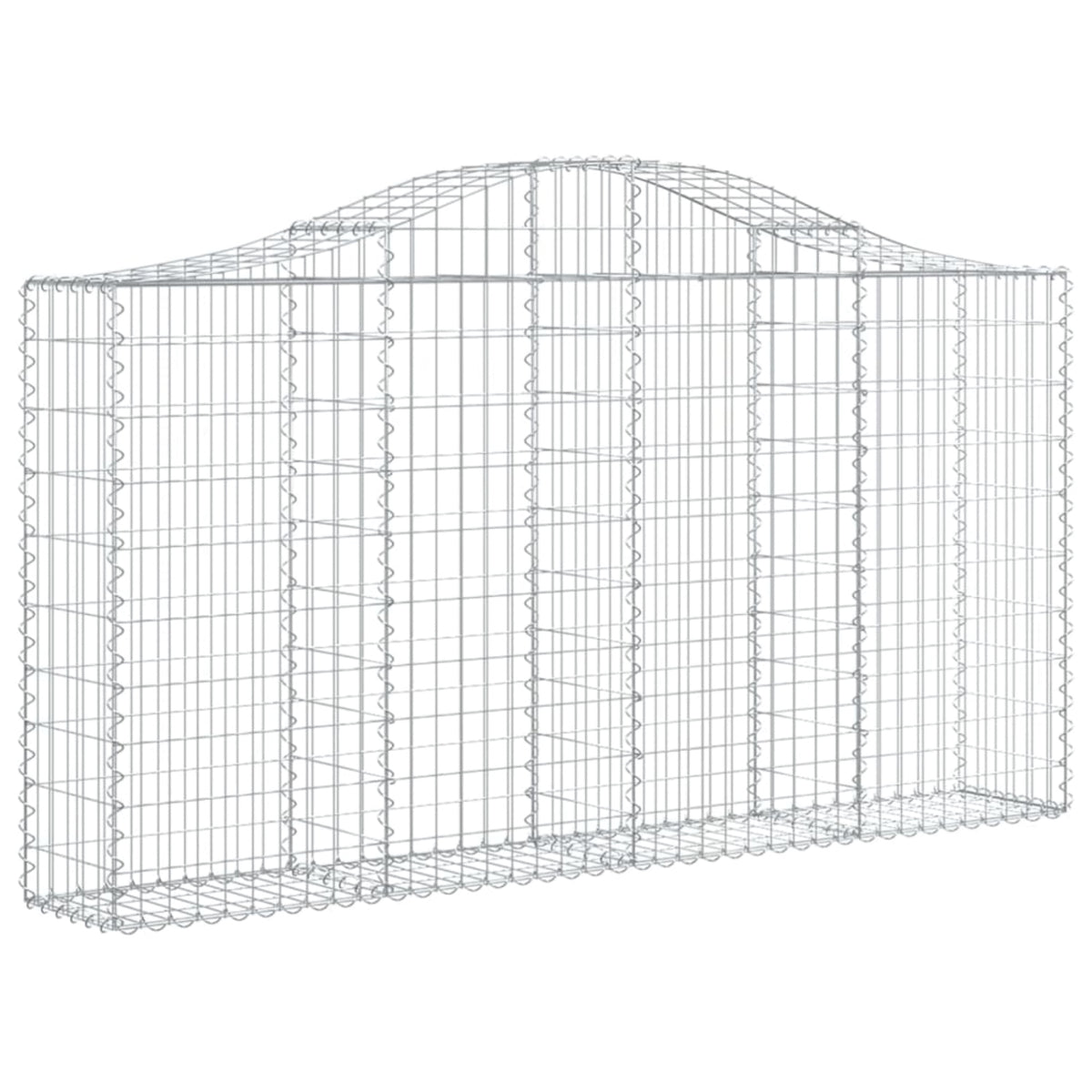 Vidaxl Arched Gabion Basket 78.7'X11.8'X39.4'/47.2' Galvanized Iron