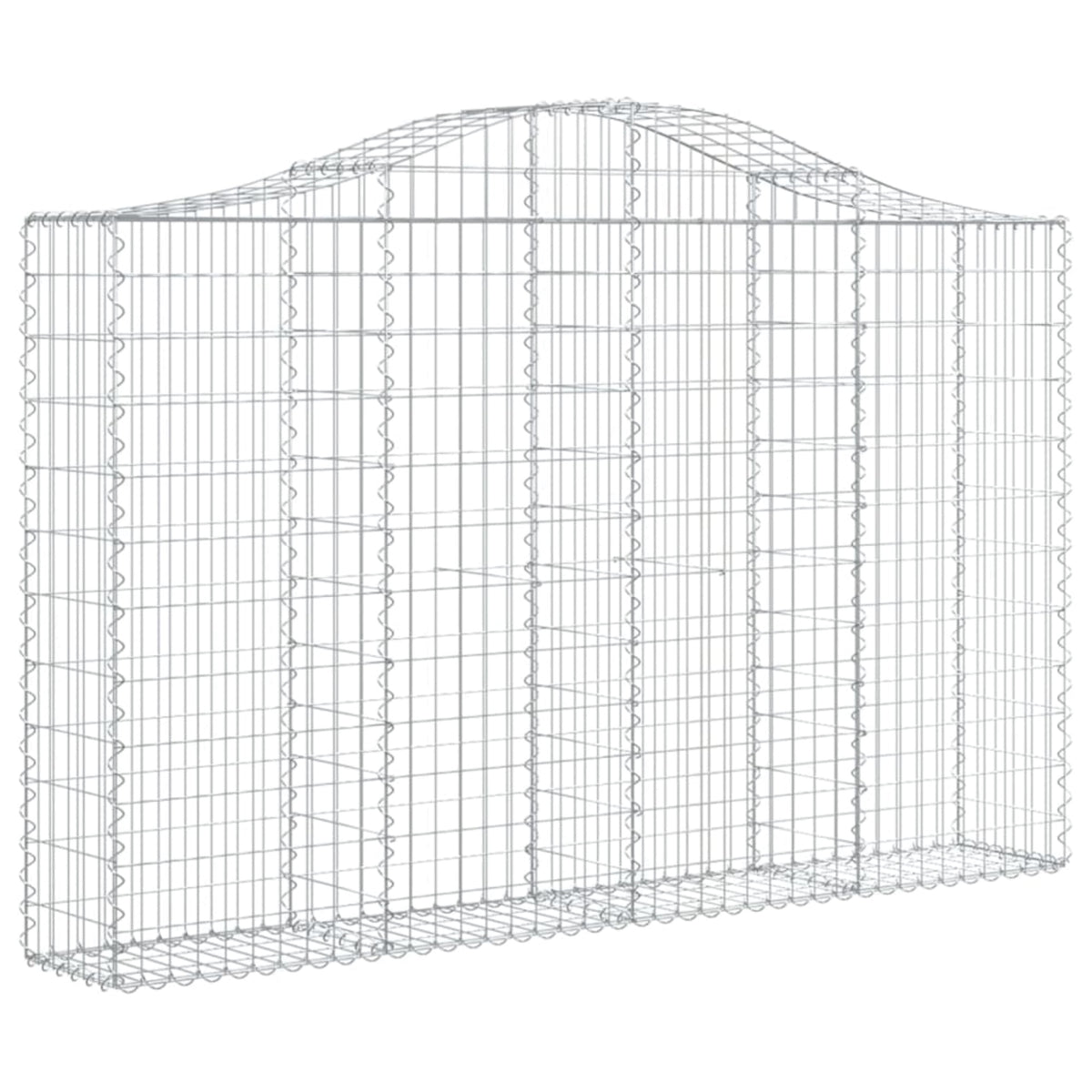 Vidaxl Arched Gabion Basket 78.7'X11.8'X47.2'/55.1' Galvanized Iron
