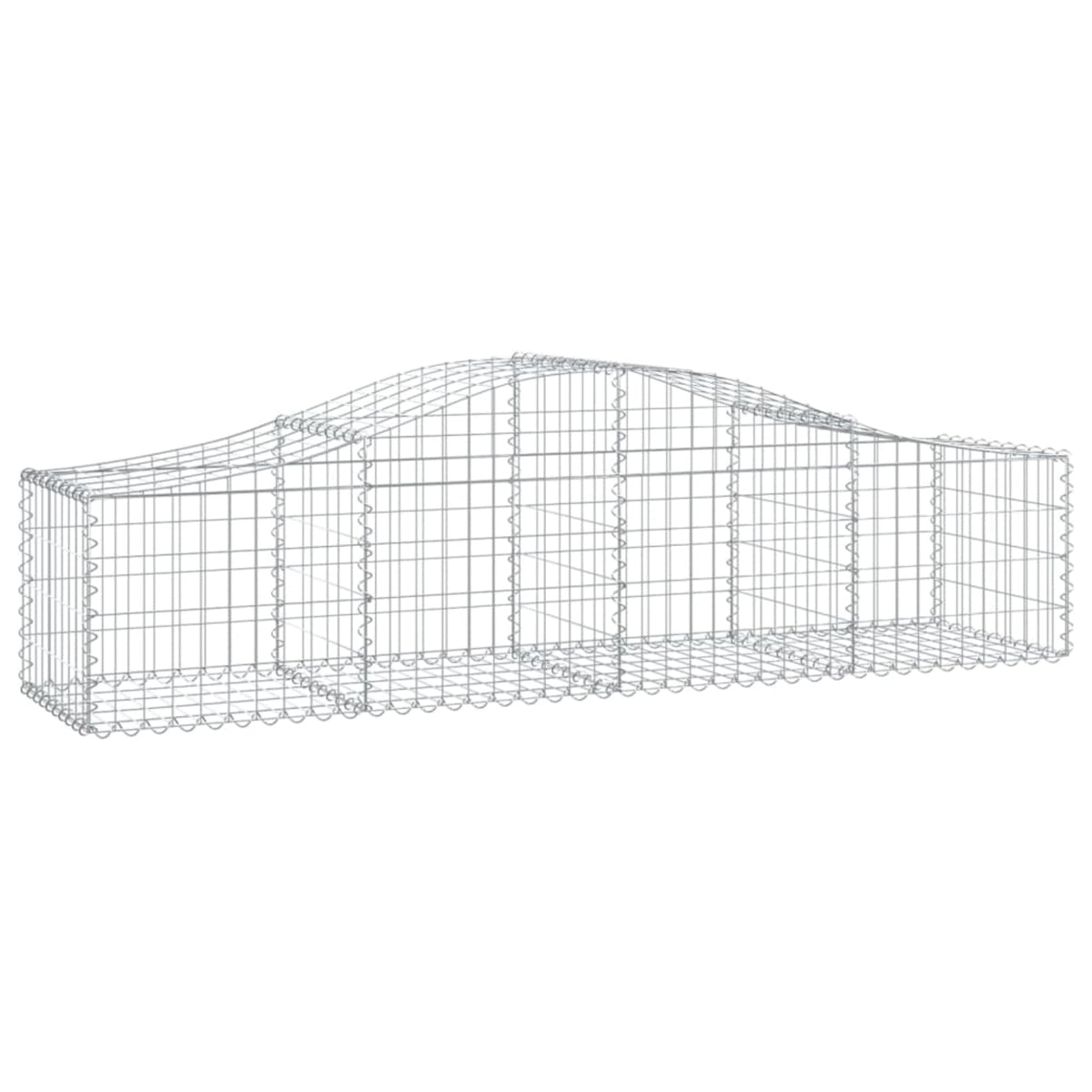 Vidaxl Arched Gabion Basket 78.7'X19.7'X15.7'/23.6' Galvanized Iron