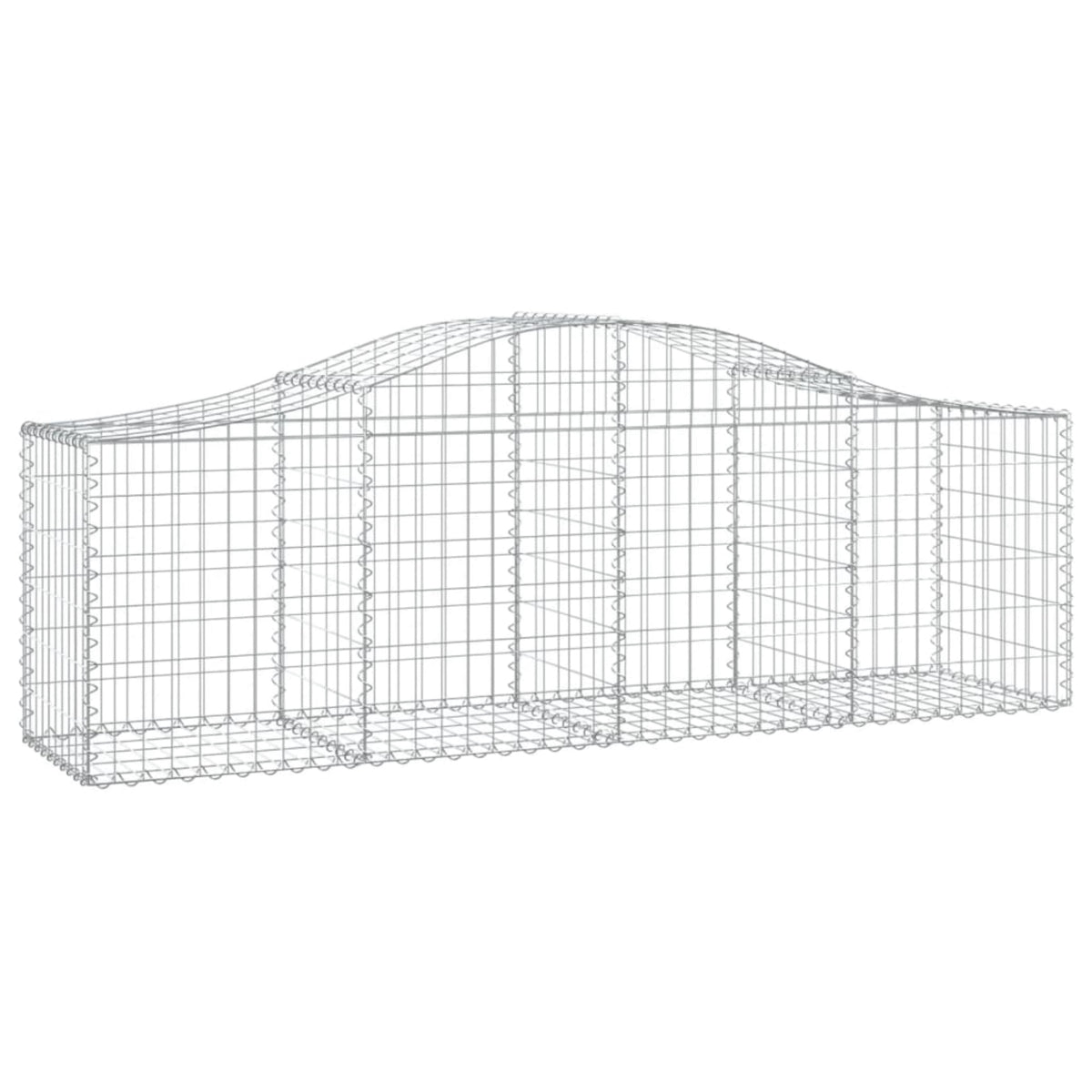 Vidaxl Arched Gabion Basket 78.7'X19.7'X23.6'/31.5' Galvanized Iron