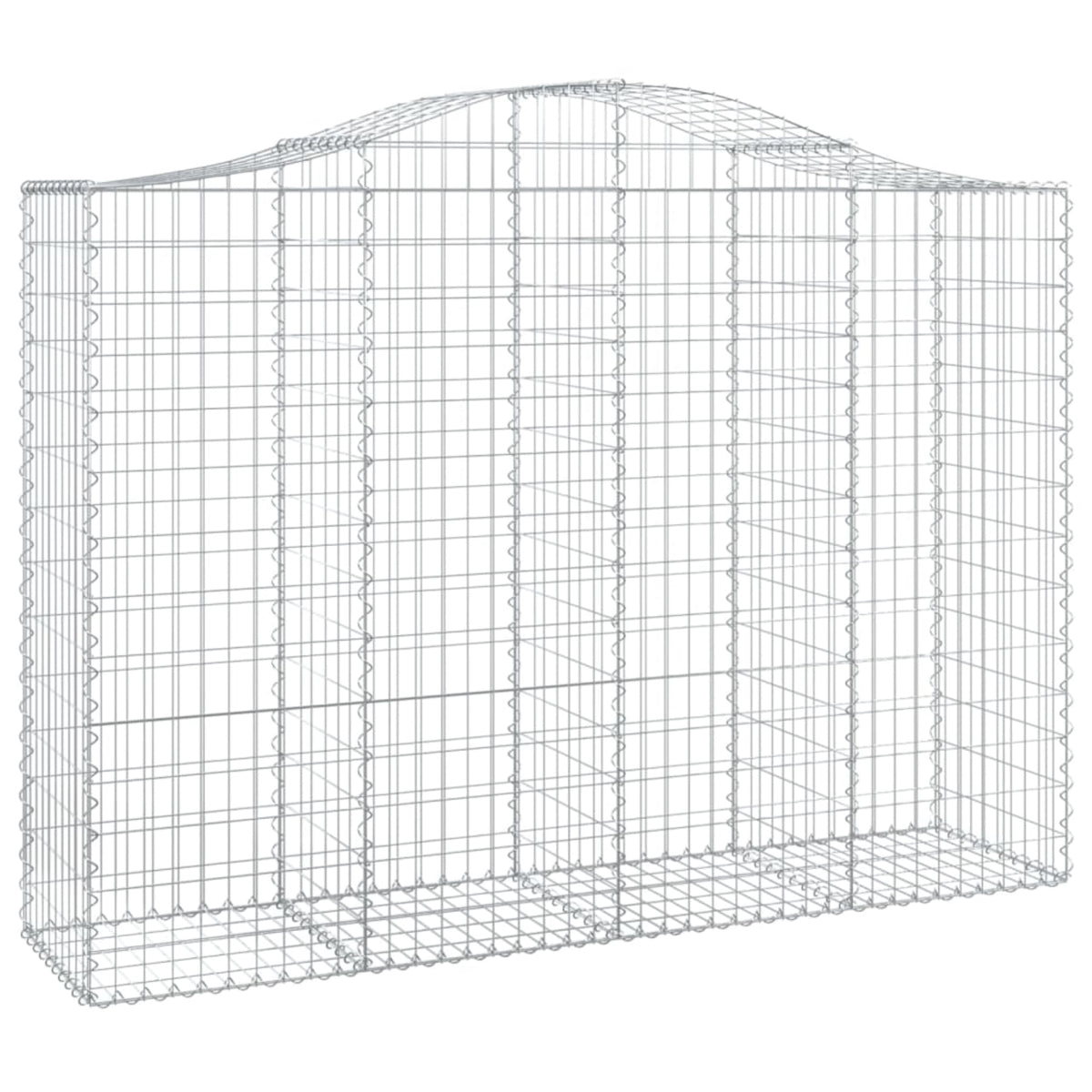 Vidaxl Arched Gabion Basket 78.7'X19.7'X55.1'/63' Galvanized Iron