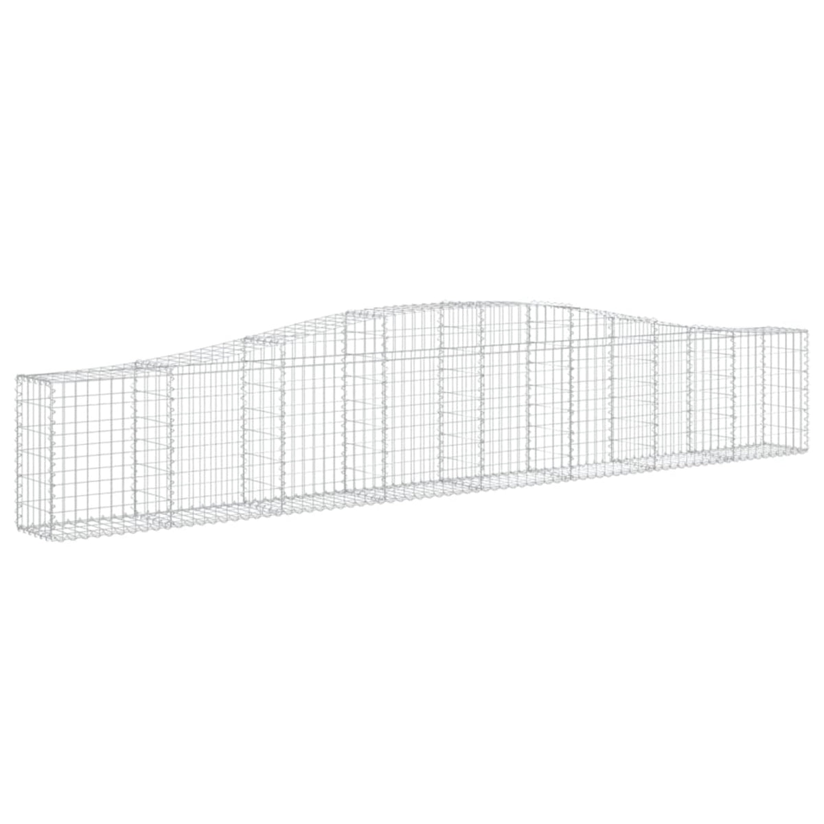 Vidaxl Arched Gabion Basket 157.5'X11.8'X23.6'/31.5' Galvanized Iron