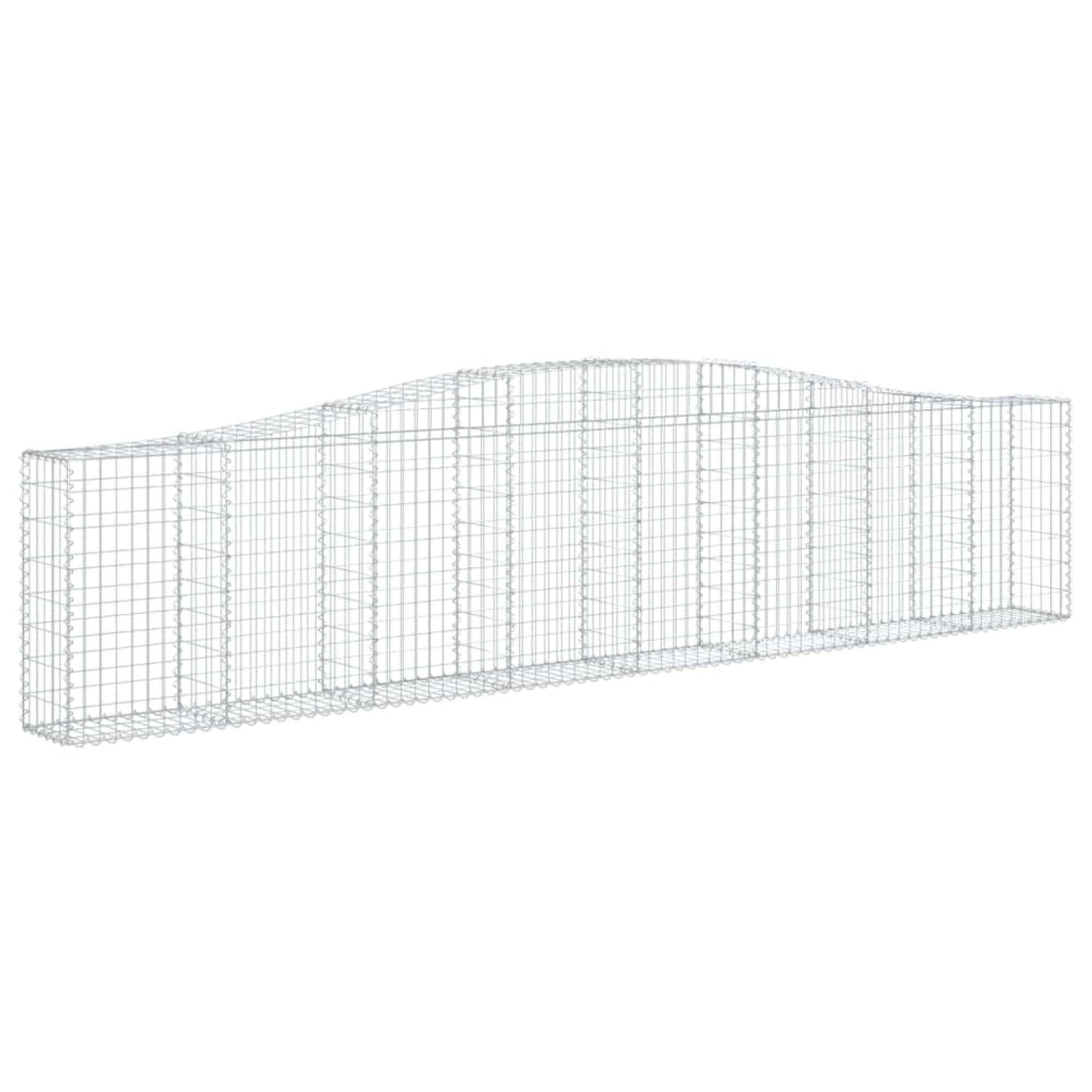 Vidaxl Arched Gabion Basket 157.5'X11.8'X31.5'/39.4' Galvanized Iron