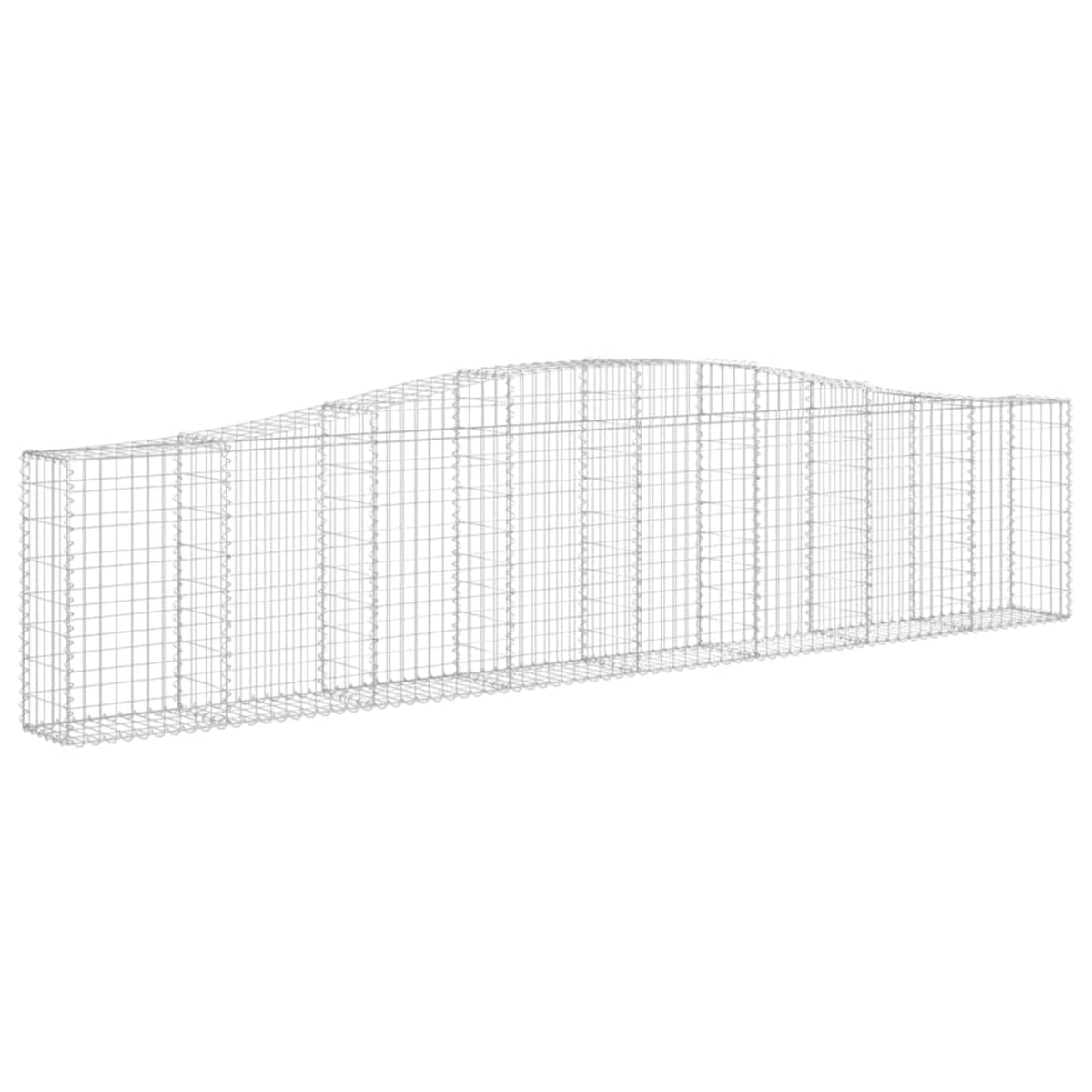 Vidaxl Arched Gabion Basket 157.5'X11.8'X31.5'/39.4' Galvanized Iron