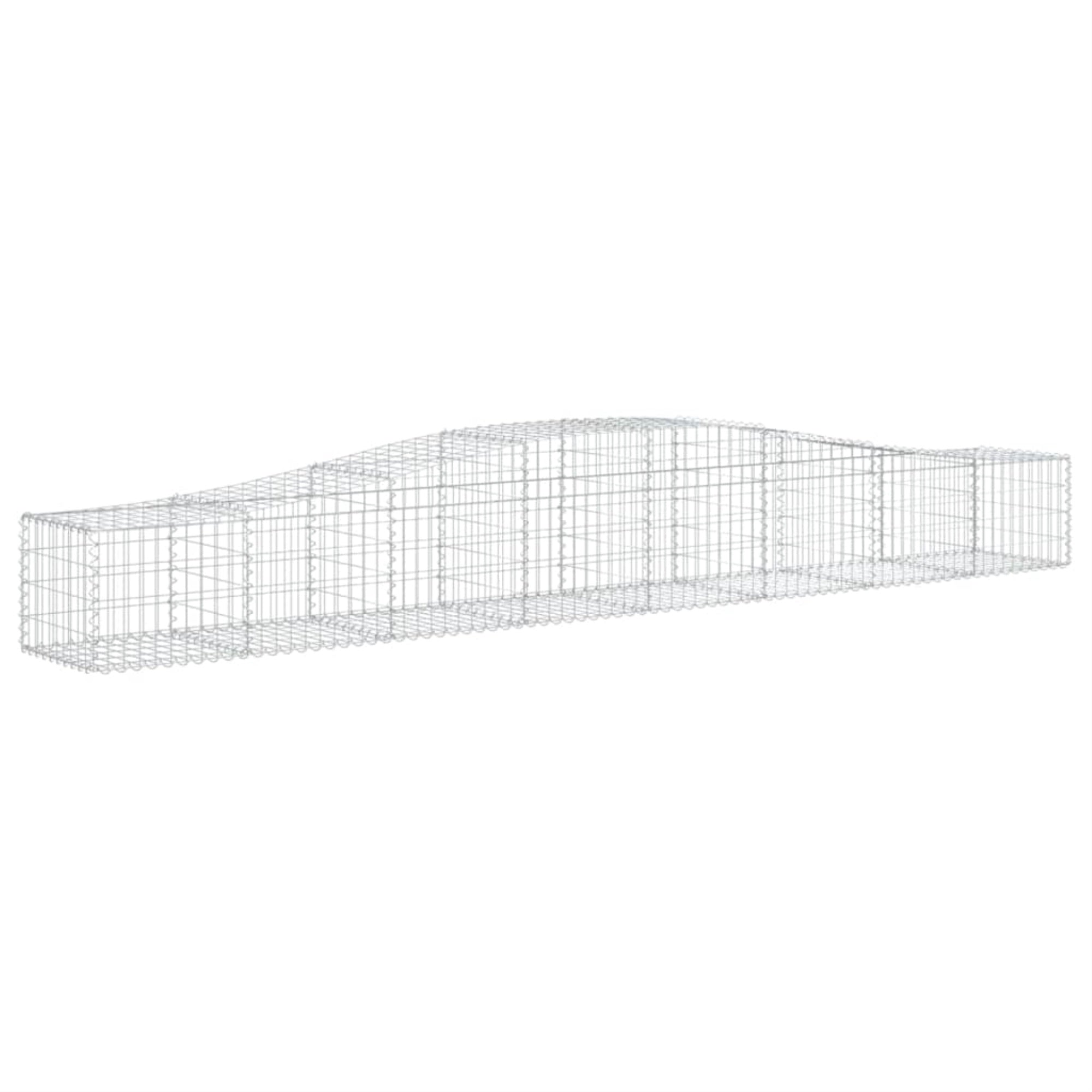 Vidaxl Arched Gabion Basket 157.5'X19.7'X15.7'/23.6' Galvanized Iron