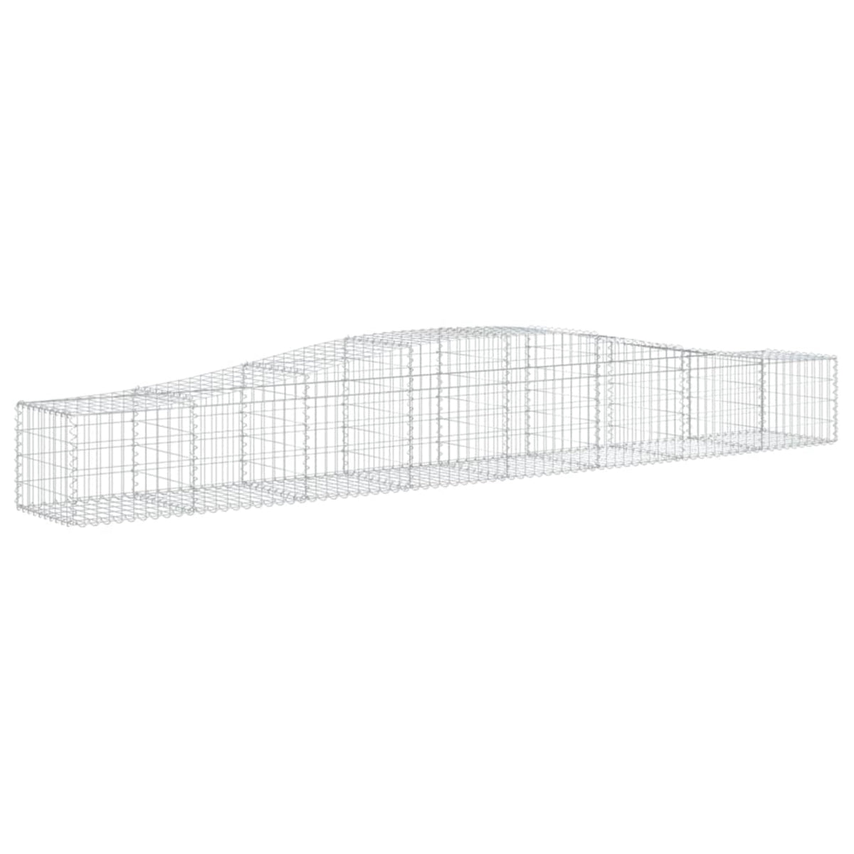 Vidaxl Arched Gabion Basket 157.5'X19.7'X15.7'/23.6' Galvanized Iron