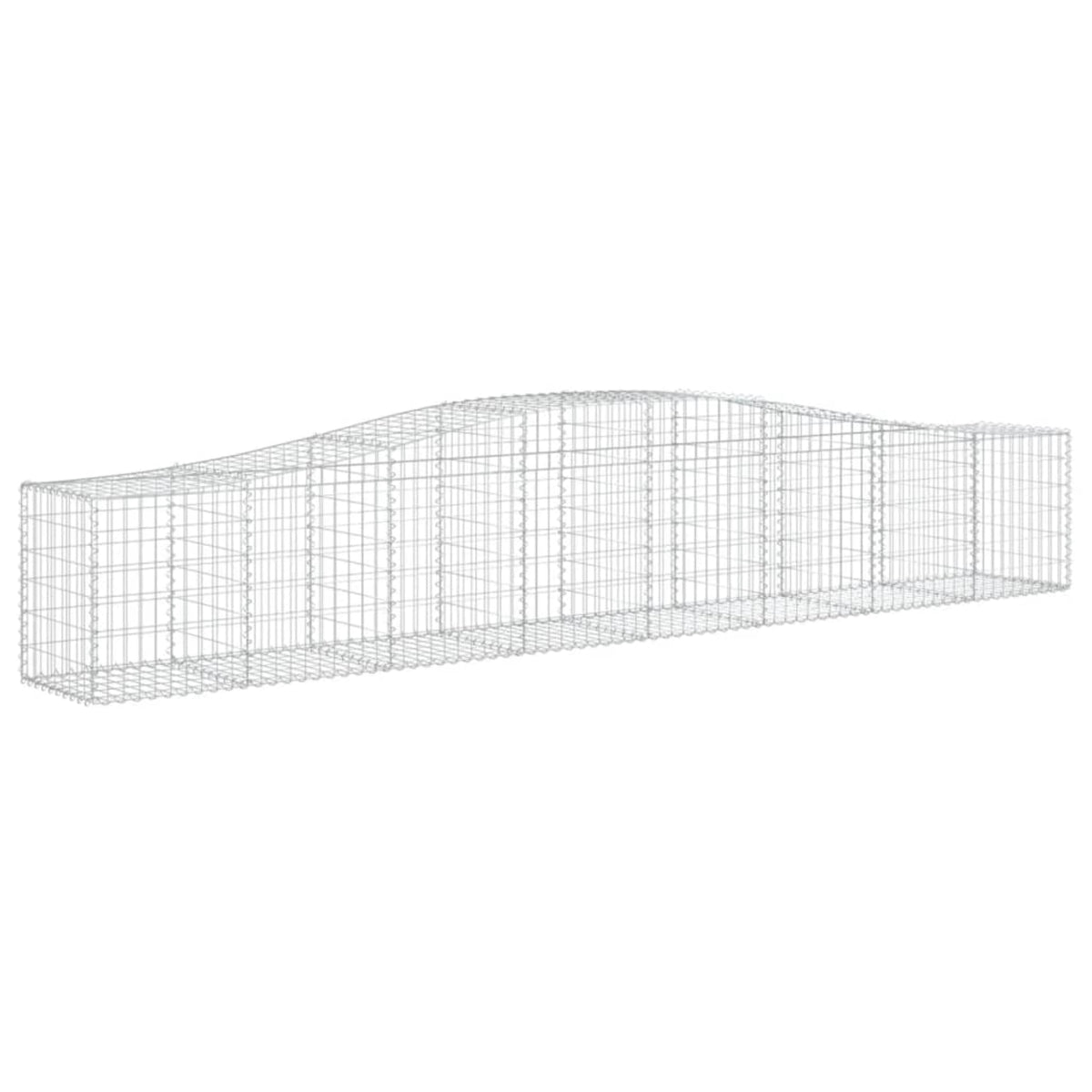 Vidaxl Arched Gabion Basket 157.5'X19.7'X23.6'/31.5' Galvanized Iron