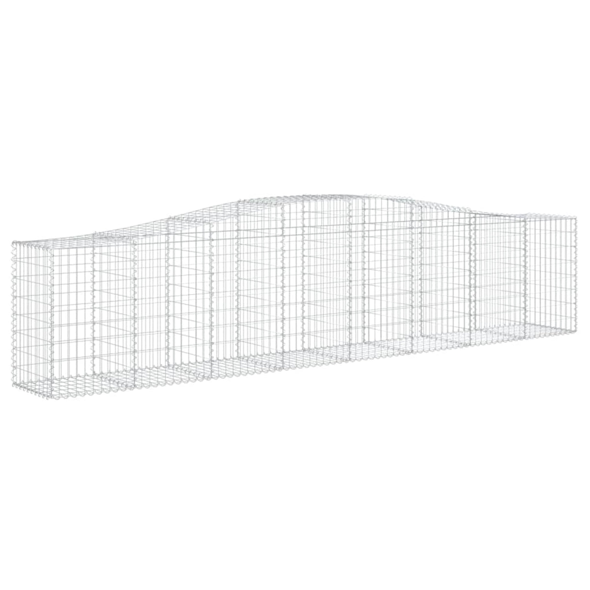 Vidaxl Arched Gabion Basket 157.5'X19.7'X31.5'/39.4' Galvanized Iron