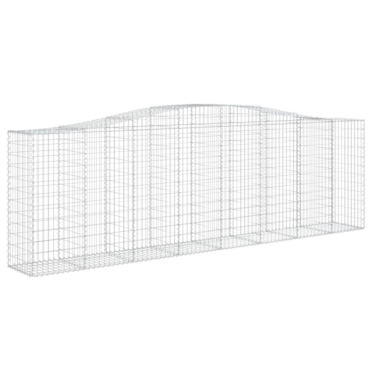 Vidaxl Arched Gabion Basket 157.5'X19.7'X47.2'/55.1' Galvanized Iron