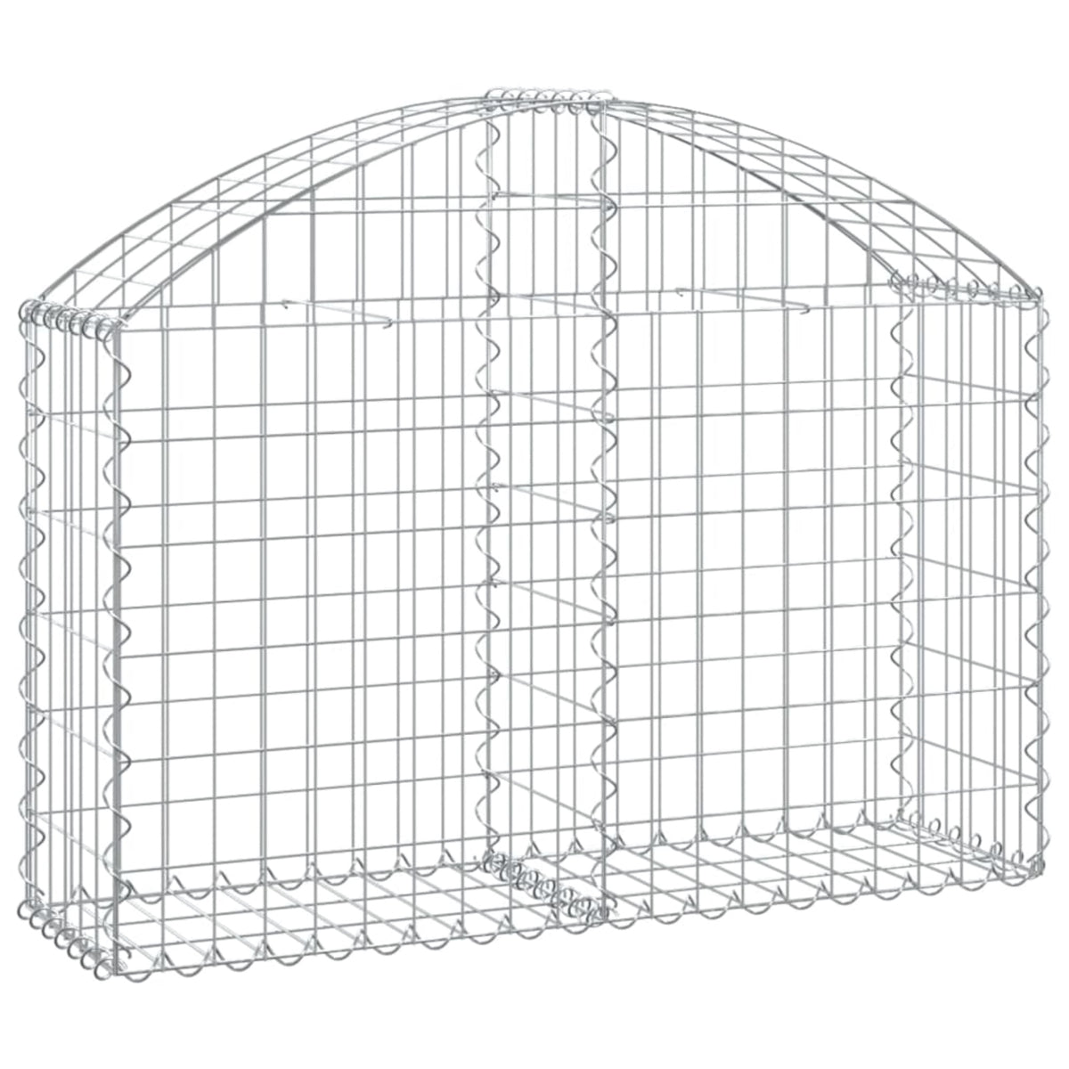 Vidaxl Arched Gabion Basket 39.4'X11.8'X23.6'/31.5' Galvanized Iron