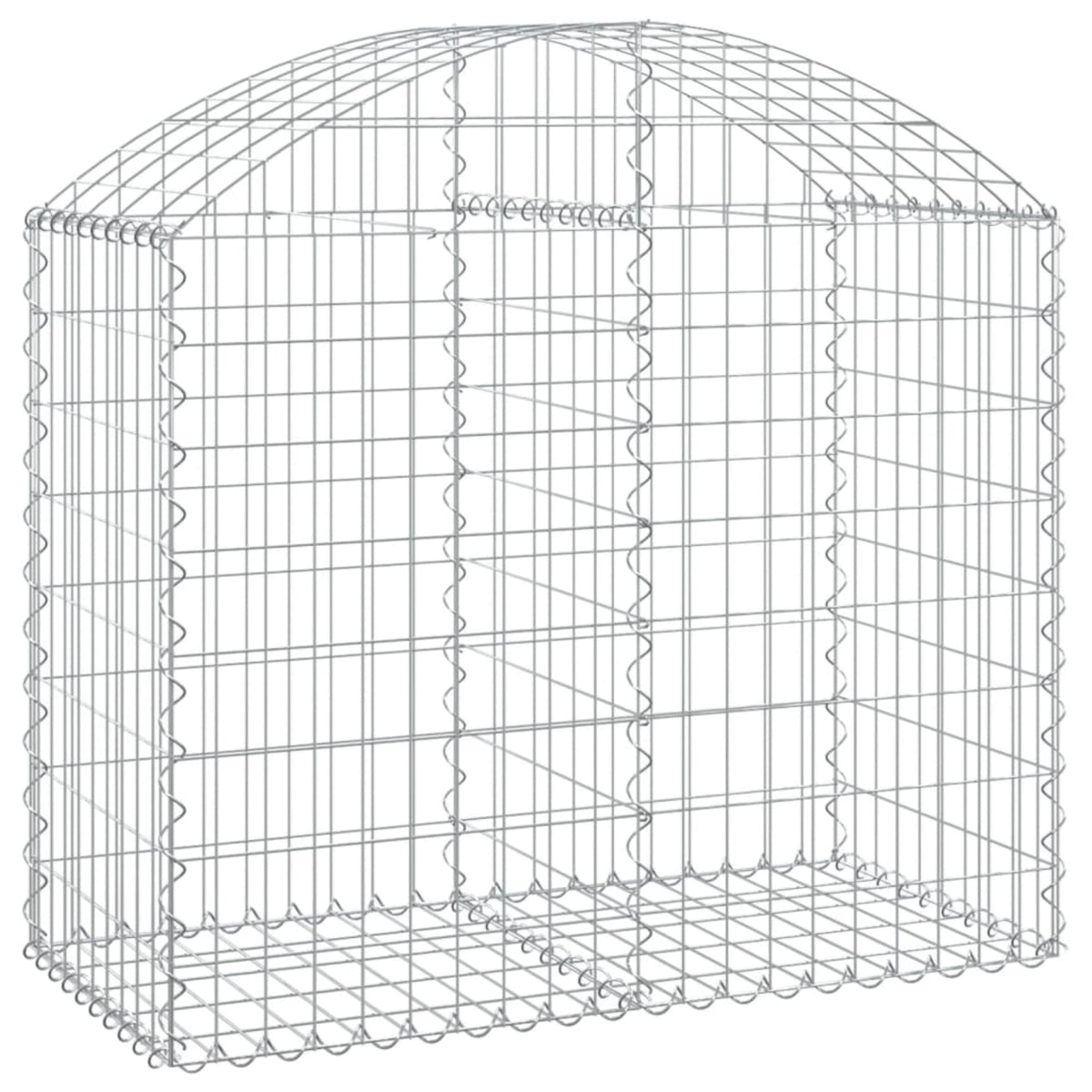 Vidaxl Arched Gabion Basket 39.4'X19.7'X31.5'/39.4' Galvanized Iron