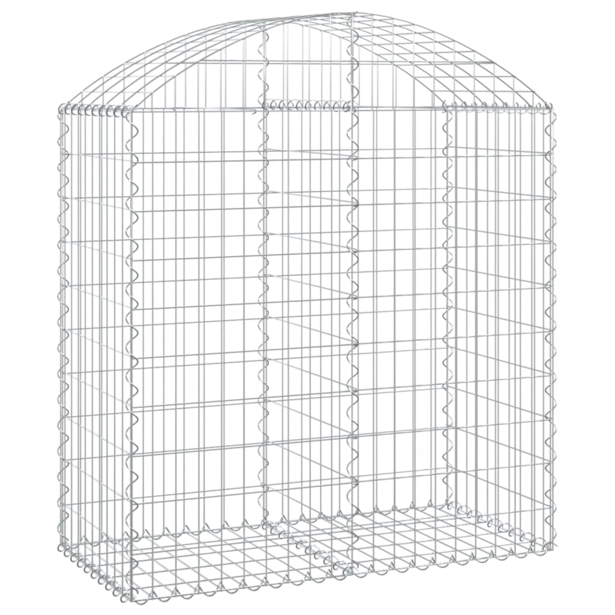 Vidaxl Arched Gabion Basket 39.4'X19.7'X39.4'/47.2' Galvanized Iron