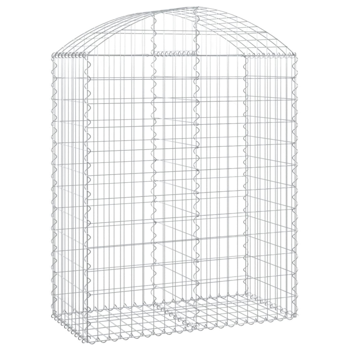 Vidaxl Arched Gabion Basket 39.4'X19.7'X47.2'/55.1' Galvanized Iron