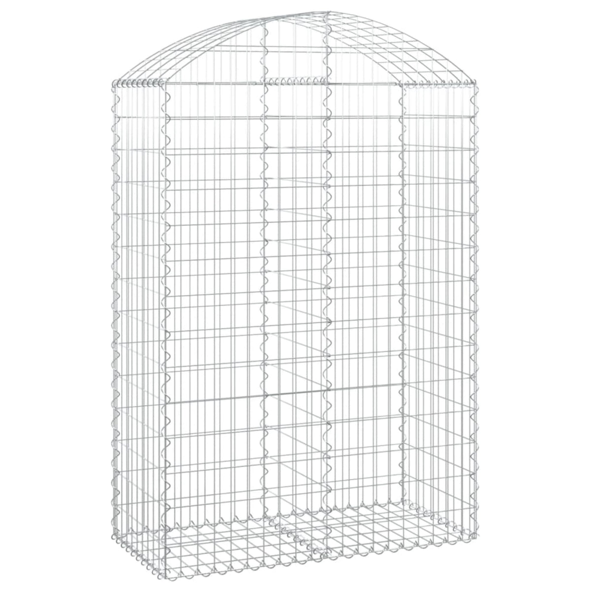 Vidaxl Arched Gabion Basket 39.4'X19.7'X55.1'/63' Galvanized Iron