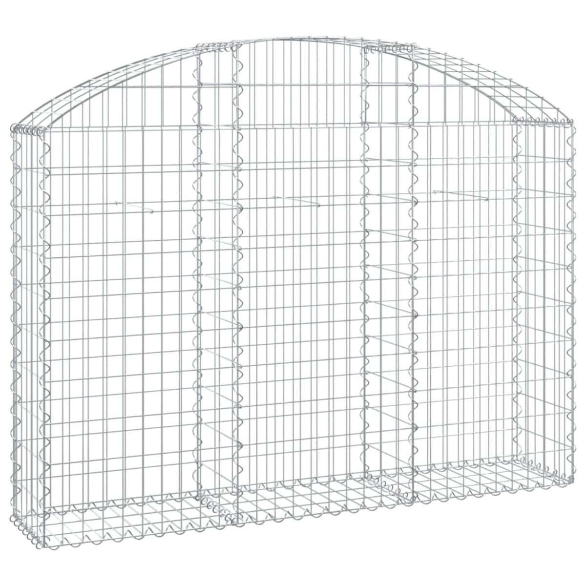 Vidaxl Arched Gabion Basket 59.1'X11.8'X39.4'/47.2' Galvanized Iron