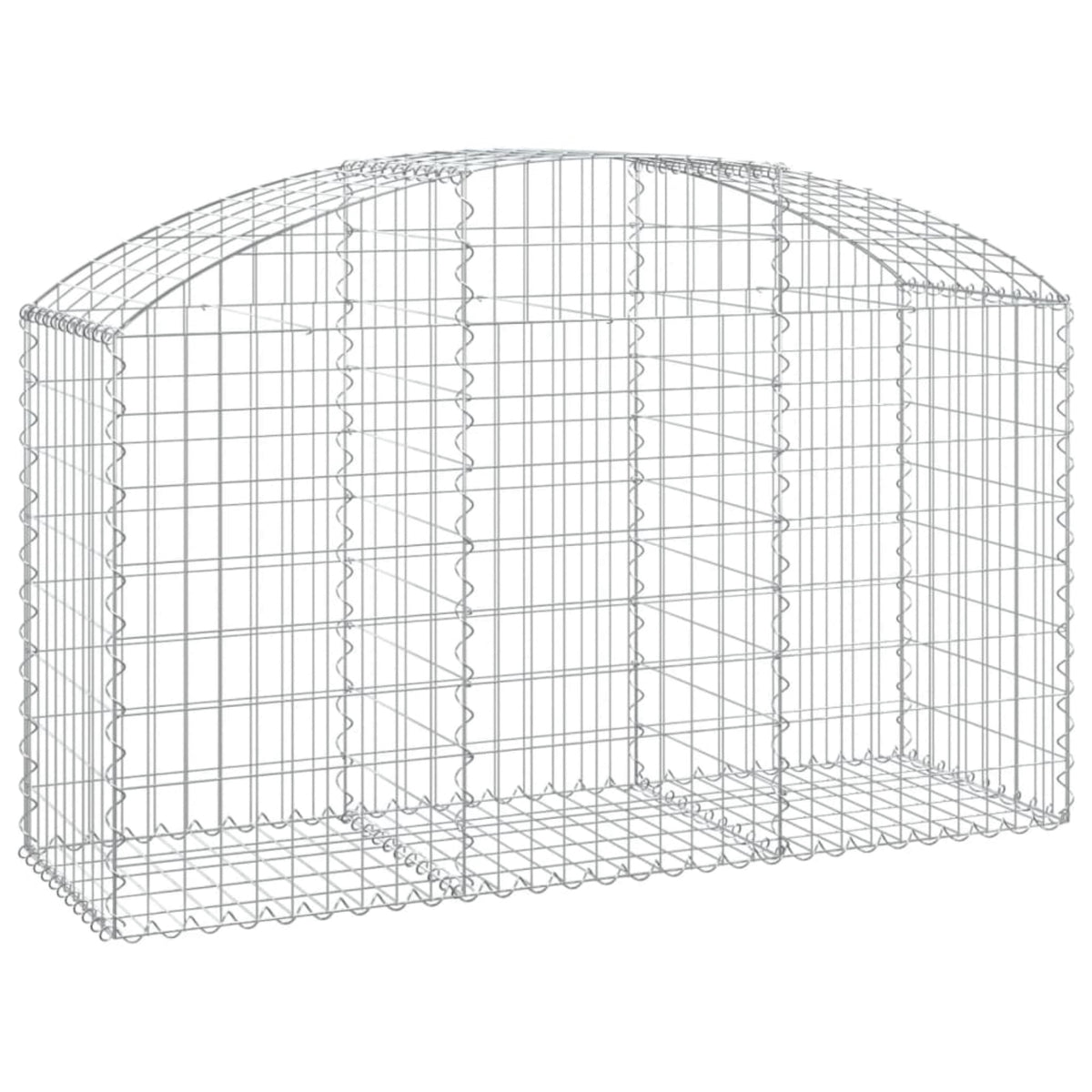 Vidaxl Arched Gabion Basket 59.1'X19.7'X31.5'/39.4' Galvanized Iron