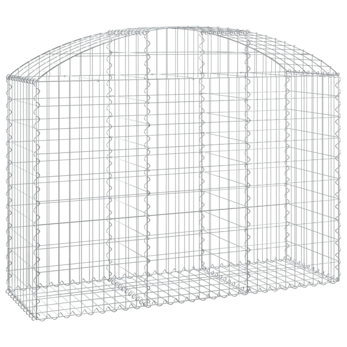 Vidaxl Arched Gabion Basket 59.1'X19.7'X39.4'/47.2' Galvanized Iron