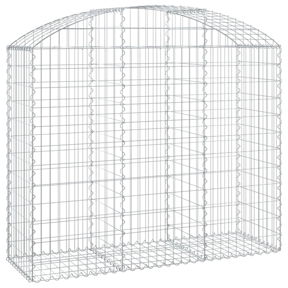 Vidaxl Arched Gabion Basket 59.1'X19.7'X47.2'/55.1' Galvanized Iron