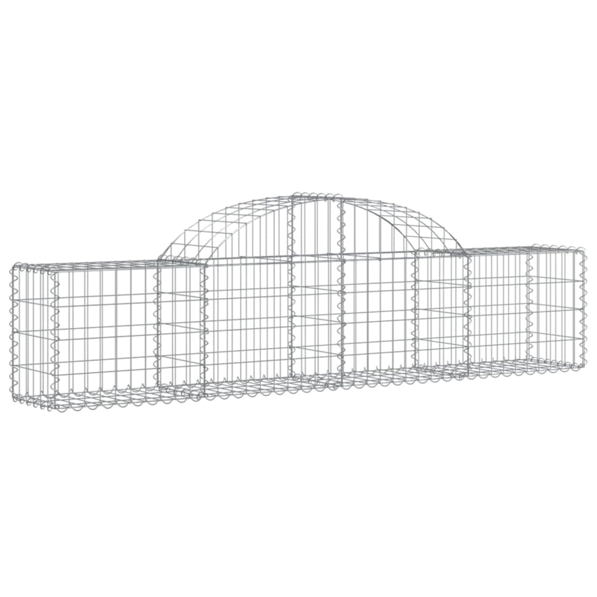 Vidaxl Arched Gabion Basket 78.7'X11.8'X15.7'/23.6' Galvanized Iron