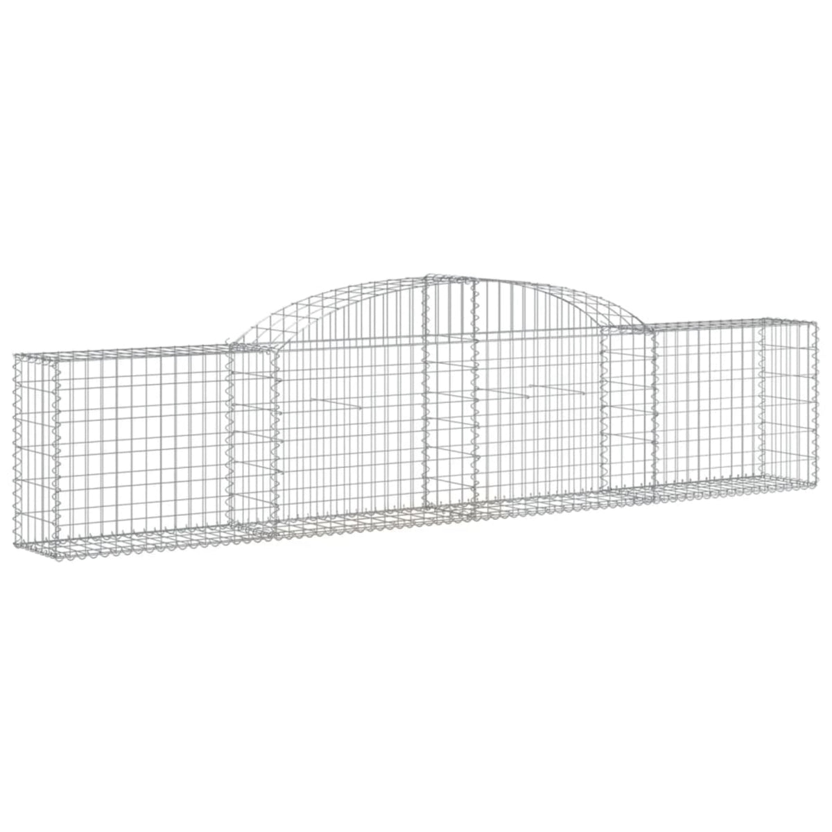 Vidaxl Arched Gabion Basket 118.1'X11.8'X23.6'/31.5' Galvanized Iron