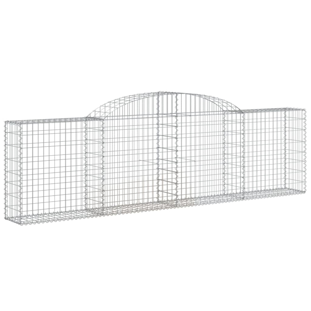 Vidaxl Arched Gabion Basket 118.1'X11.8'X31.5'/39.4' Galvanized Iron