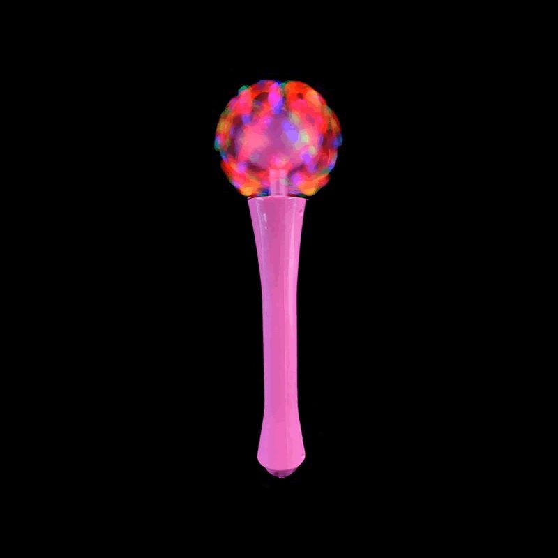 LED Spinning Orb Wand Pink