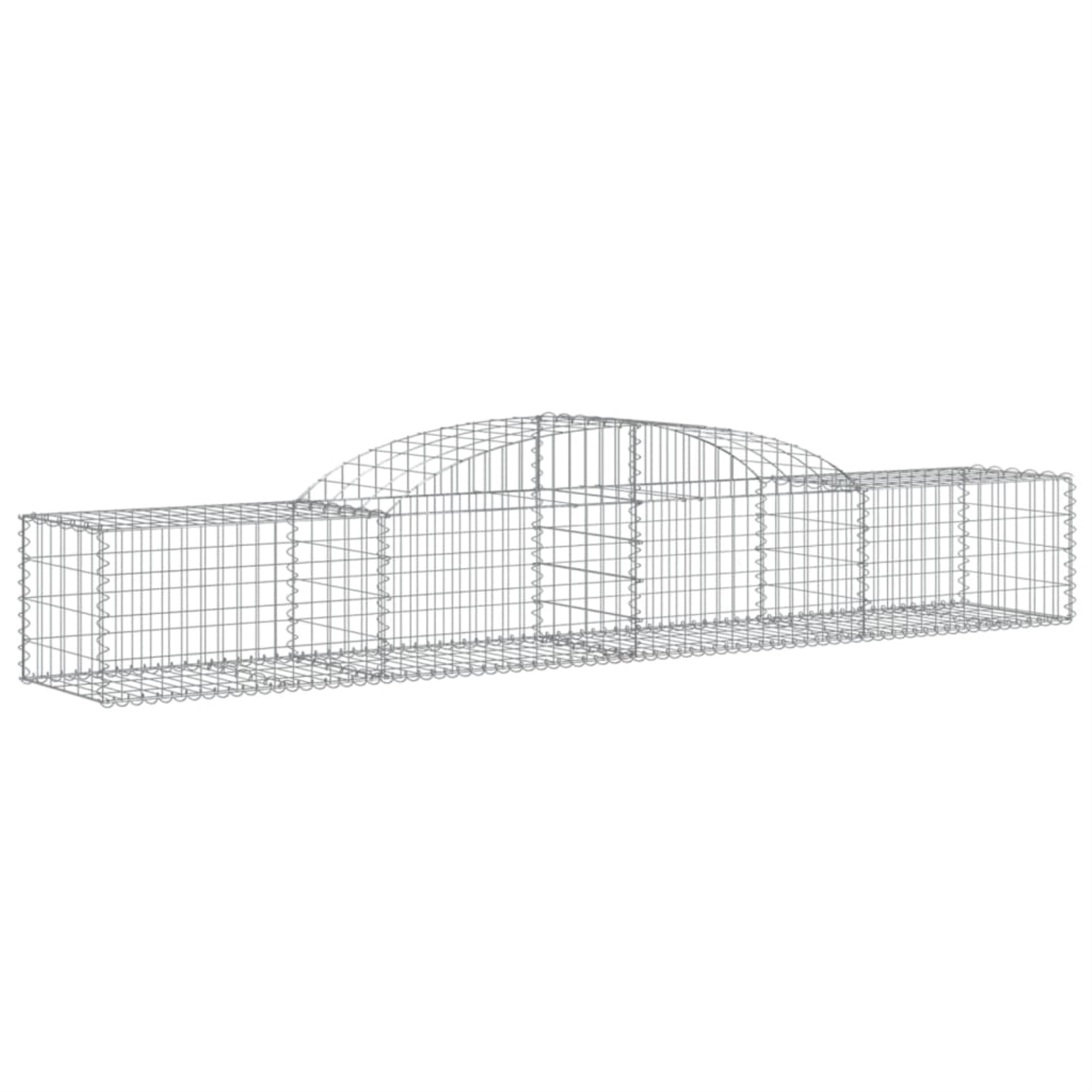 Vidaxl Arched Gabion Basket 118.1'X19.7'X15.7'/23.6' Galvanized Iron