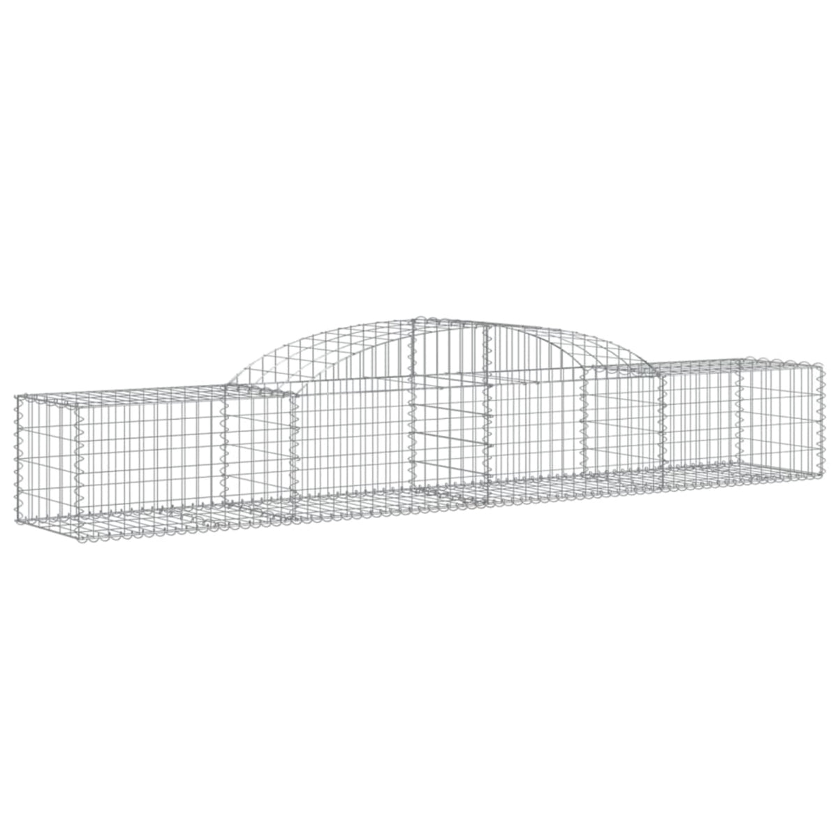 Vidaxl Arched Gabion Basket 118.1'X19.7'X15.7'/23.6' Galvanized Iron