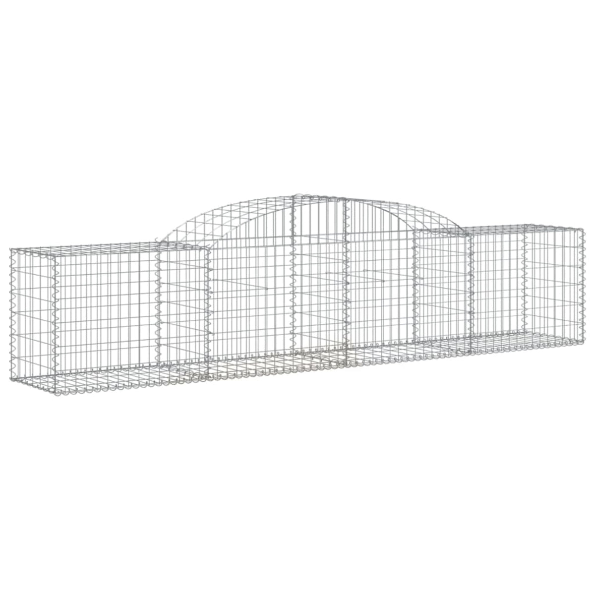 Vidaxl Arched Gabion Basket 118.1'X19.7'X23.6'/31.5' Galvanized Iron