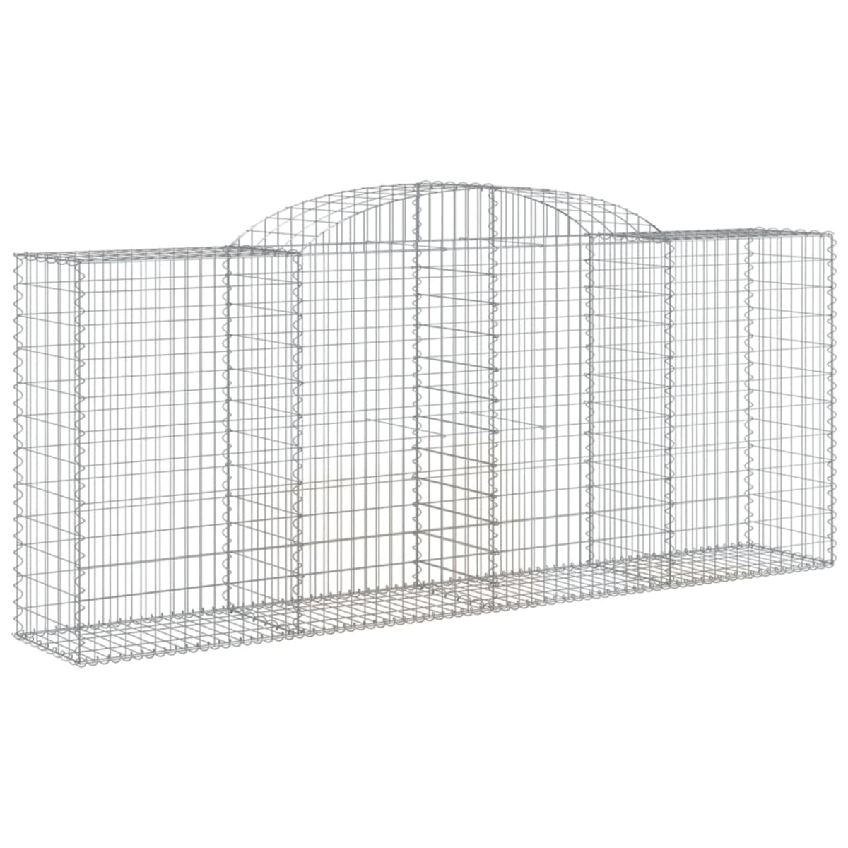 Vidaxl Arched Gabion Basket 118.1'X19.7'X47.2'/55.1' Galvanized Iron