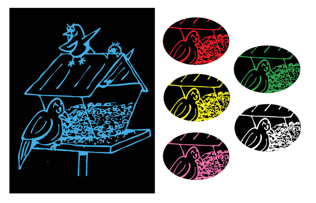 Creativity Street Now You See It Etch Drawing Paper, Solid Colors, 12 Sheets
