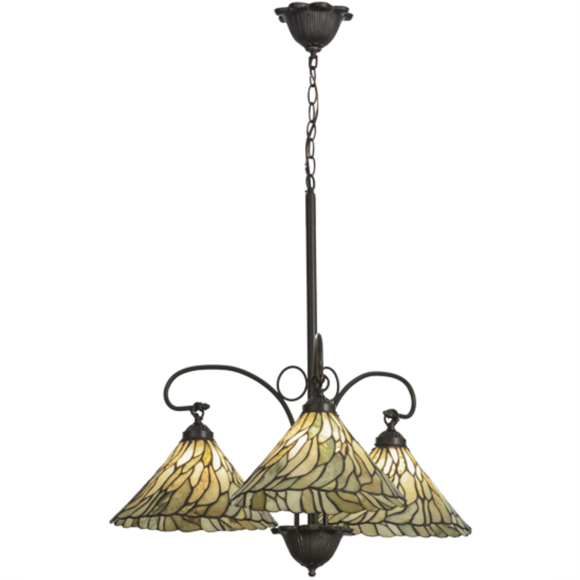 30'W Willow Jadestone 3 Lt Chandelier