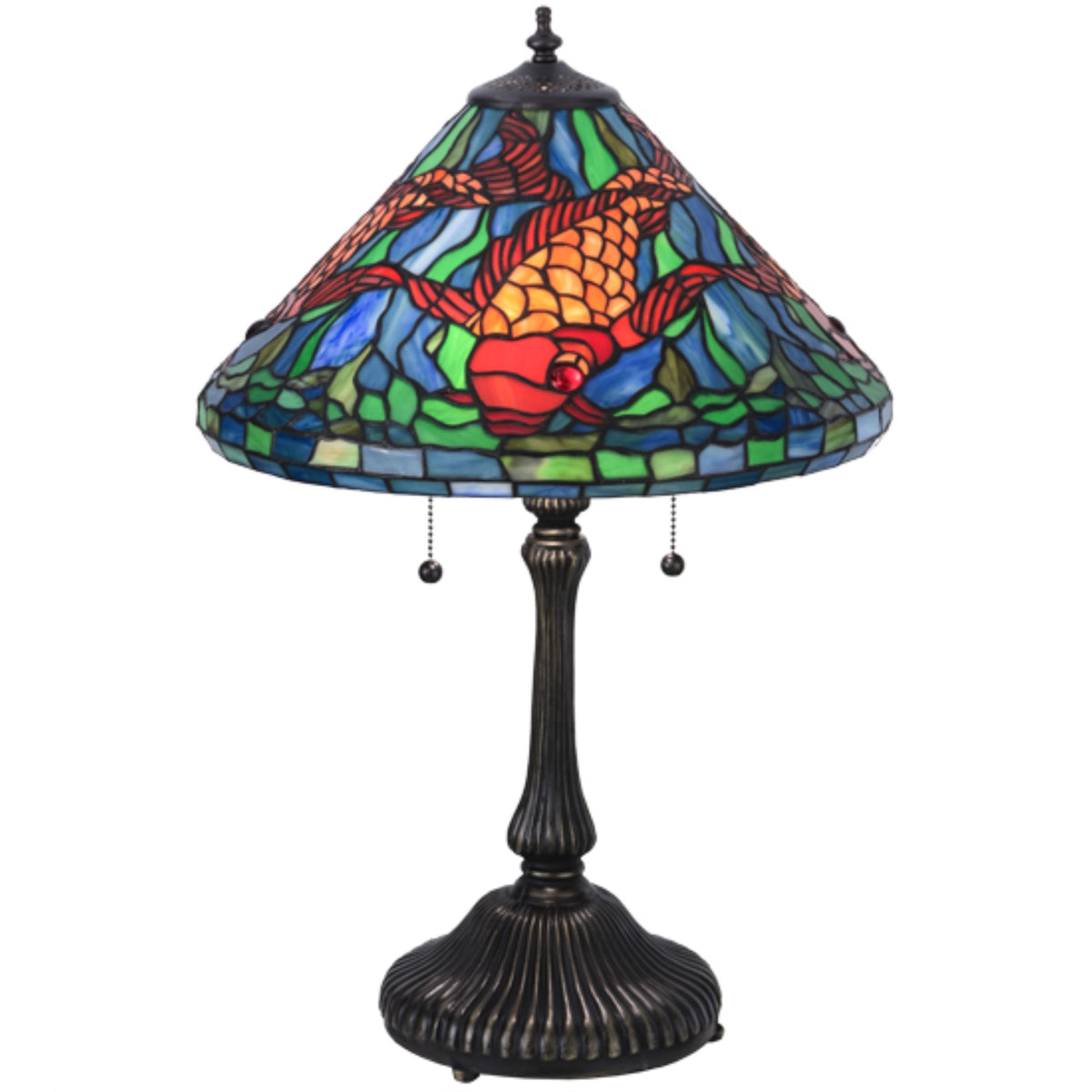 24.5'H Tiffany Koi Table Lamp