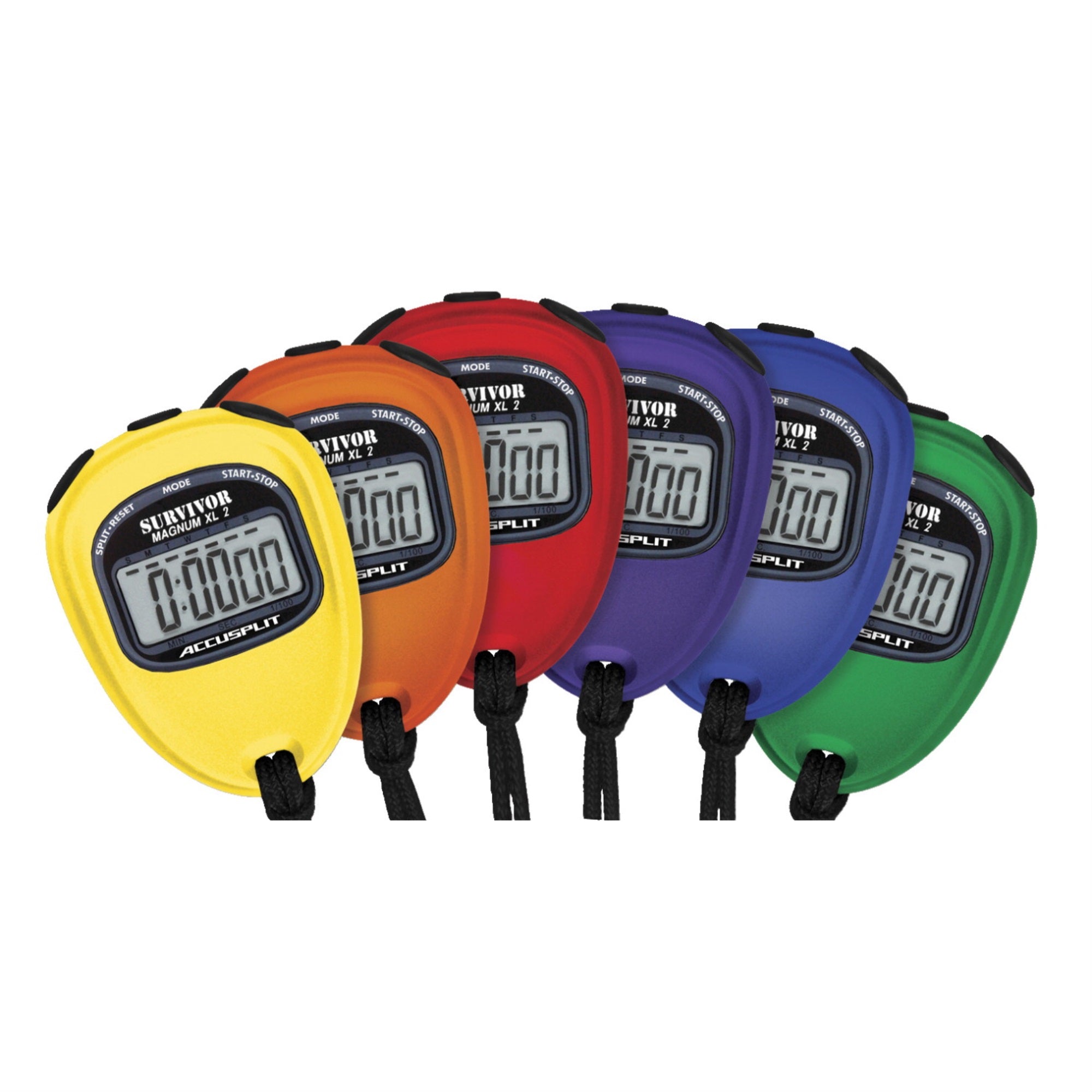 Accusplit Survivor 2 Series Stopwatch, Set Of 6 Solid Colors