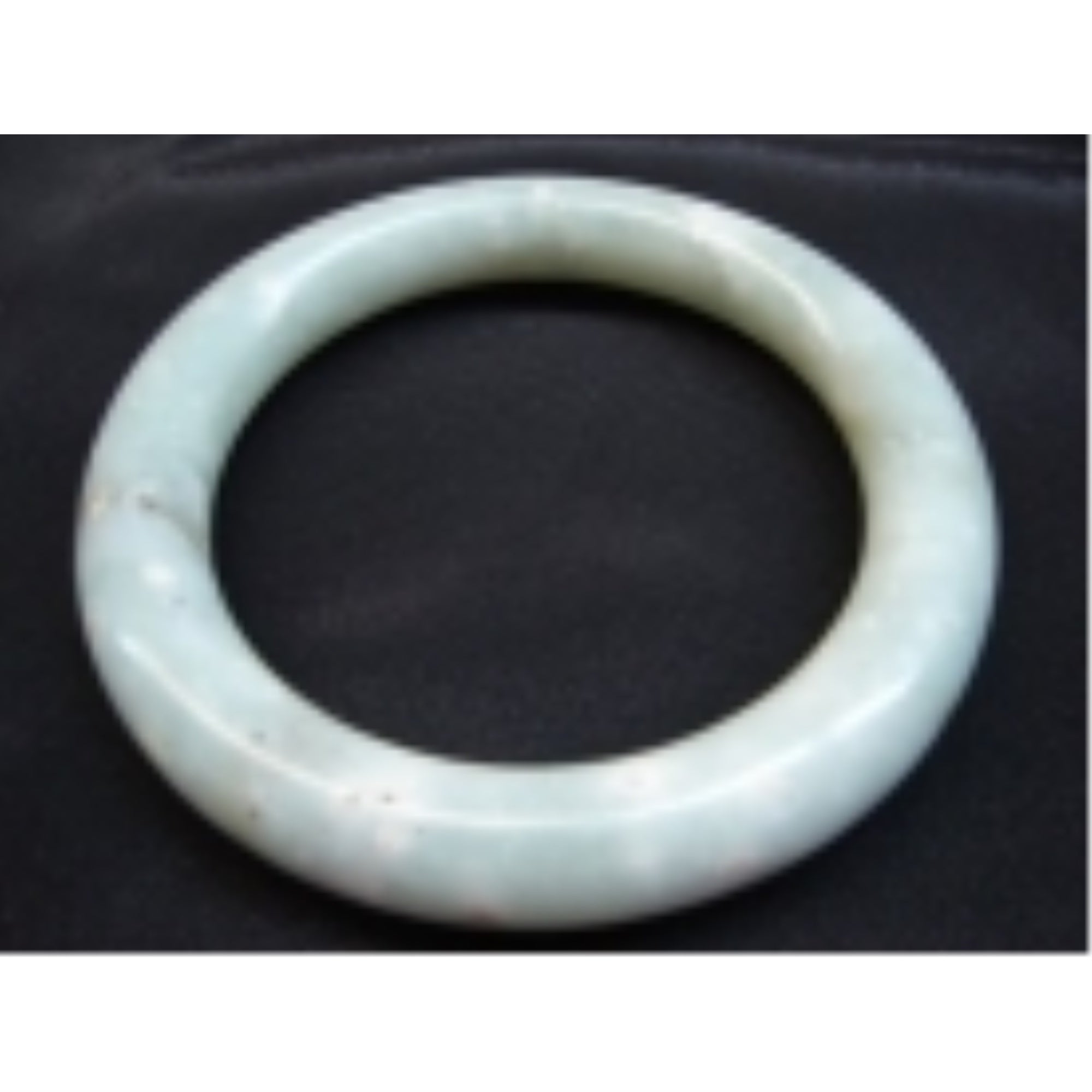 Round Inside Chinese Green Jade Bangles