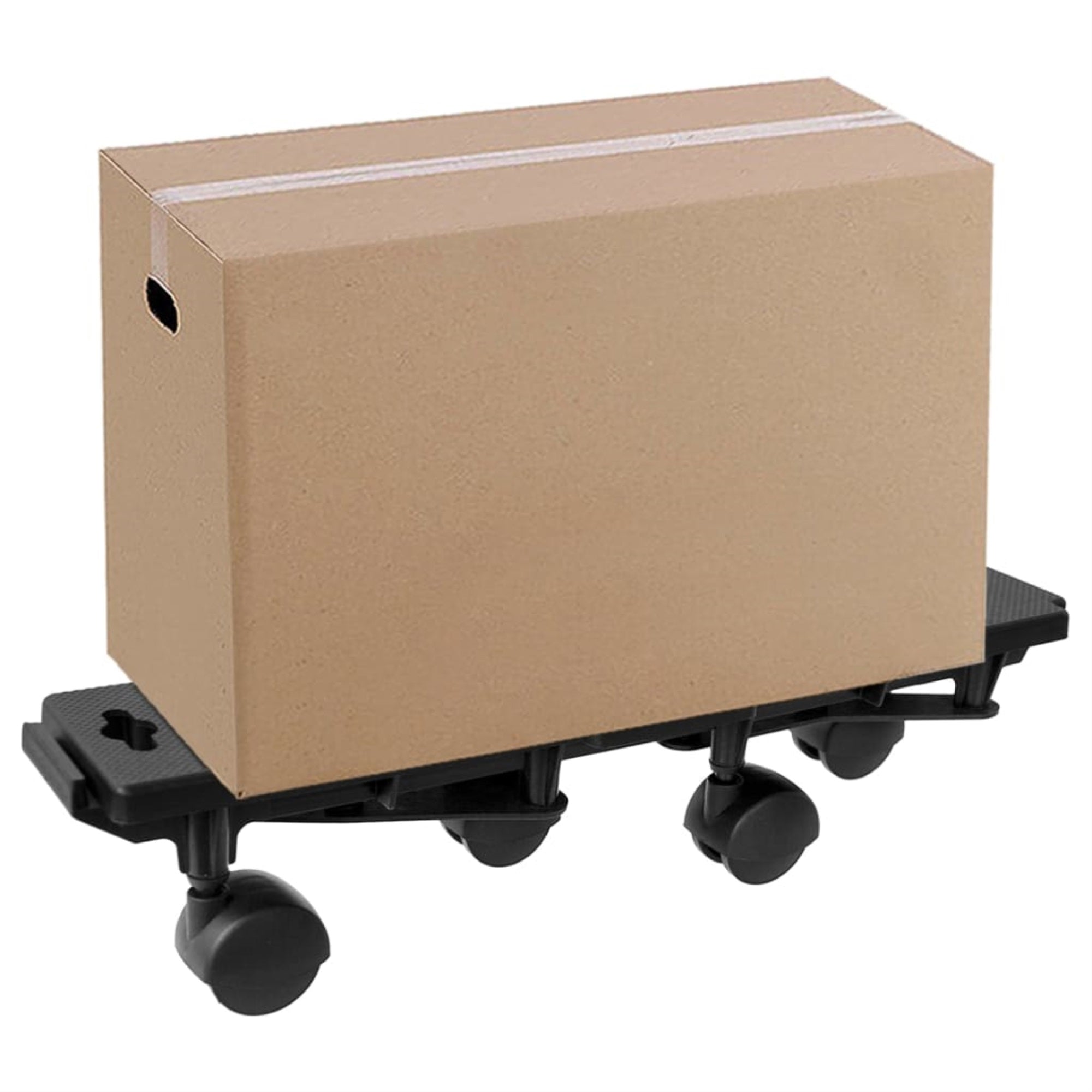 Vidaxl Moving Dollies With 4 Wheels 2 Pcs Black Polypropylene 374.8 Lb