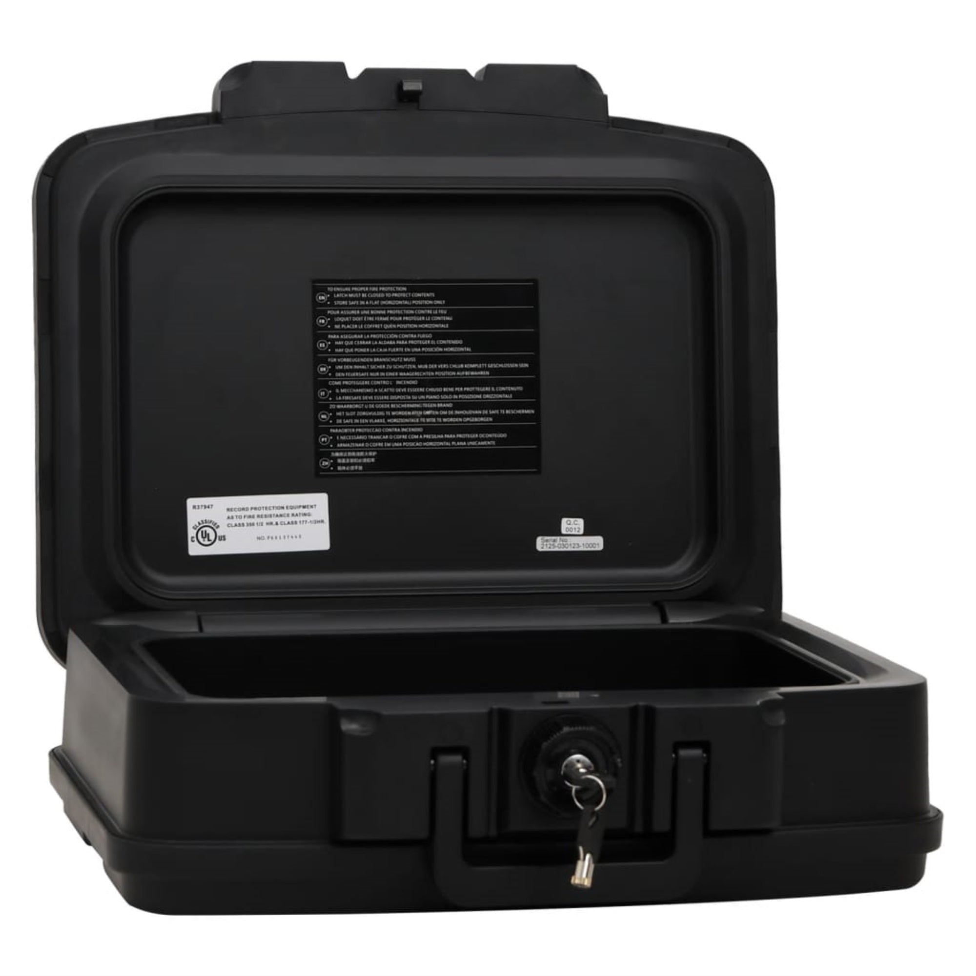 Vidaxl Safe Box Black 17.3'X14.6'X6.5' Polypropylene