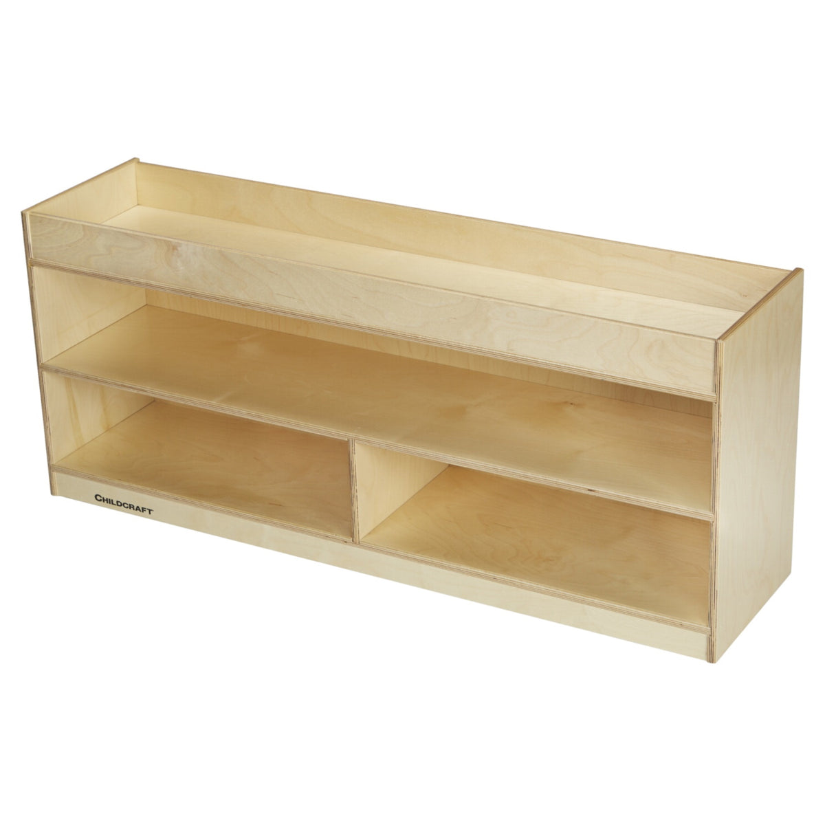 Childcraft Narrow Storage Unit With Well Top, 3 Compartments