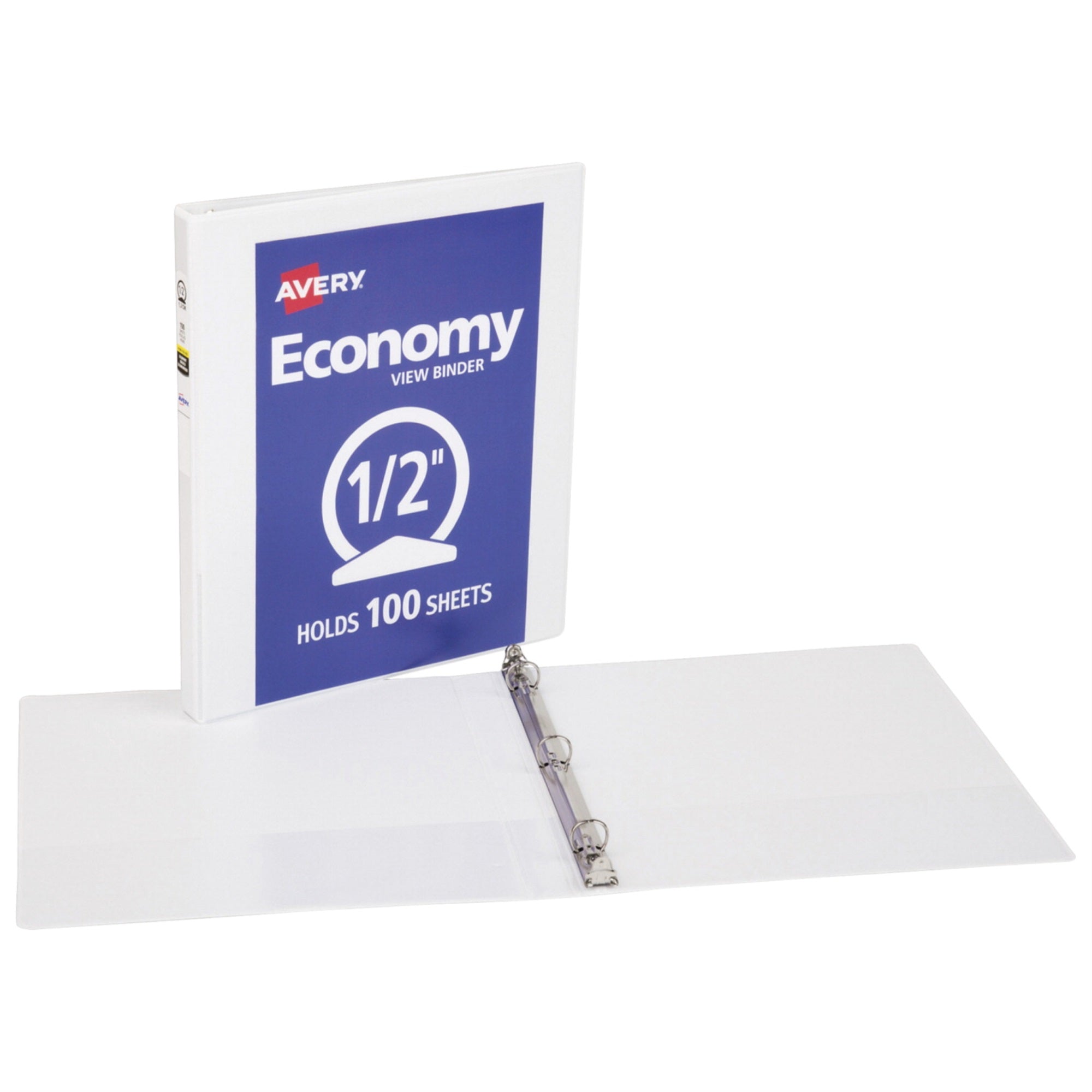 Avery Economy Ring Binder .5In Capacity 8.5X11 White