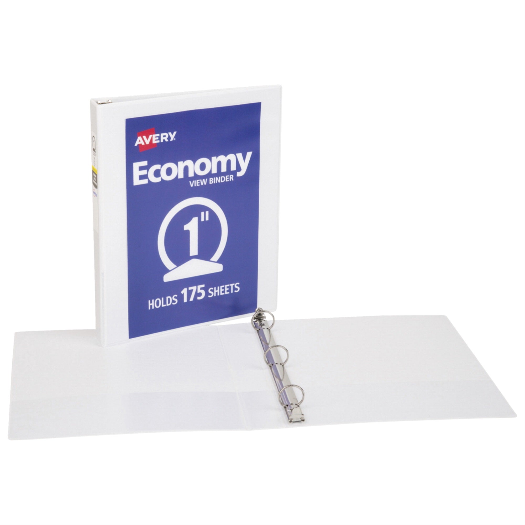 Avery Economy Ring Binder, 1 Inch Capacity, 8-1/2 X 11 Inches, White