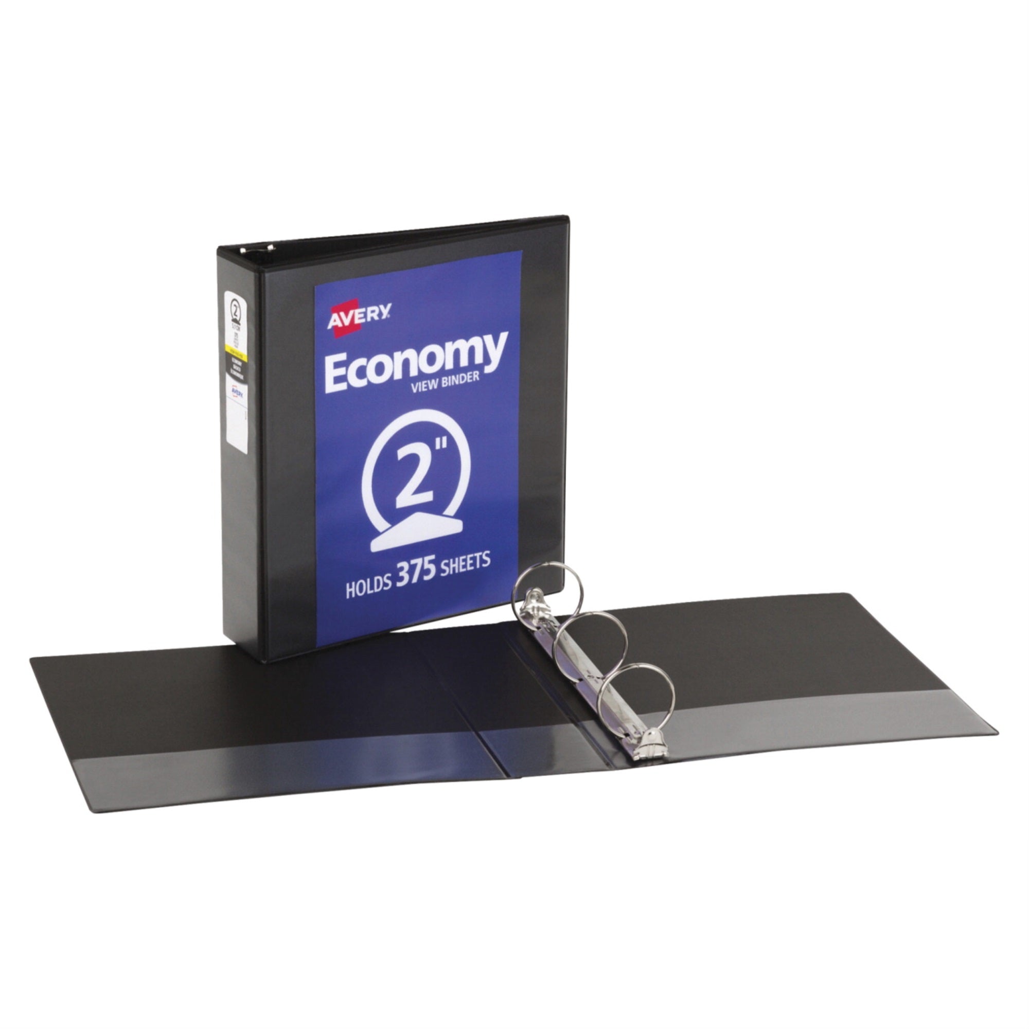 Avery Economy Ring Binder, 2 Inch Capacity, 8-1/2 X 11 Inches, Black