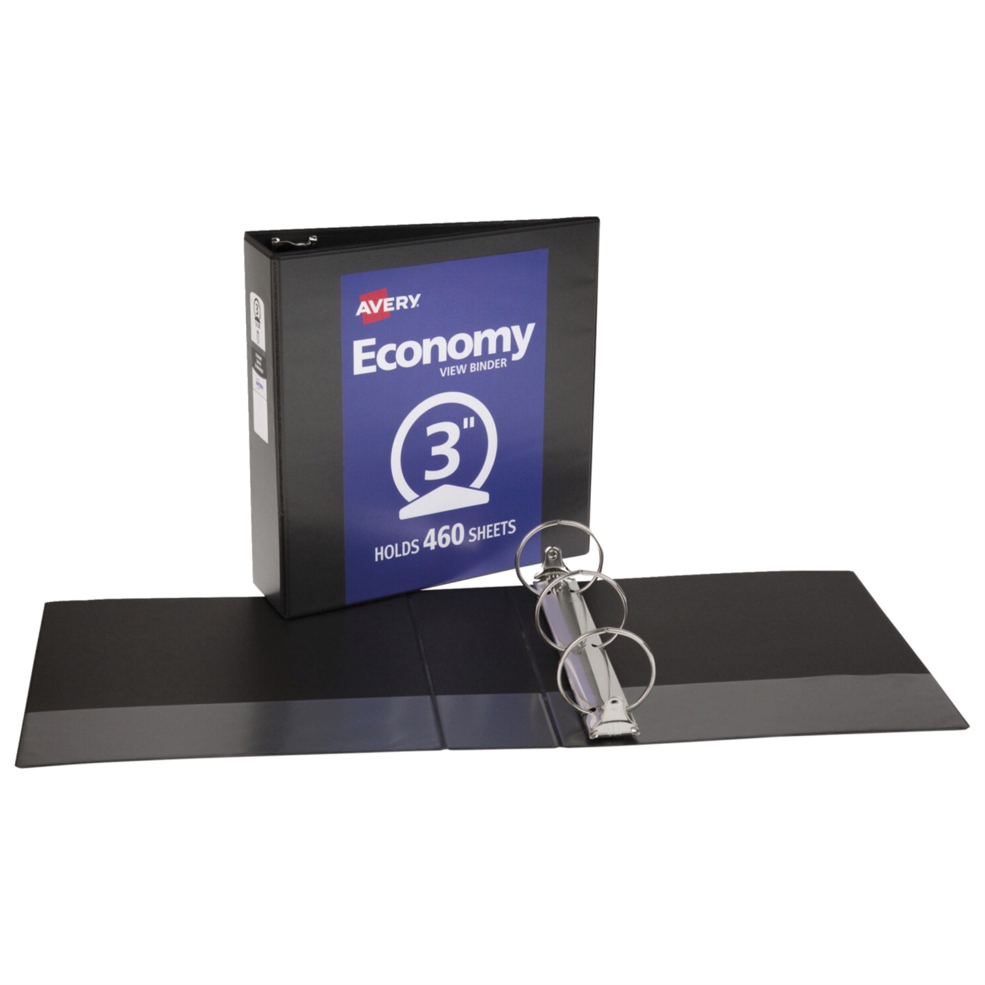 Avery Economy Ring Binder, 3 Inch Capacity, 8-1/2 X 11 Inches, Black