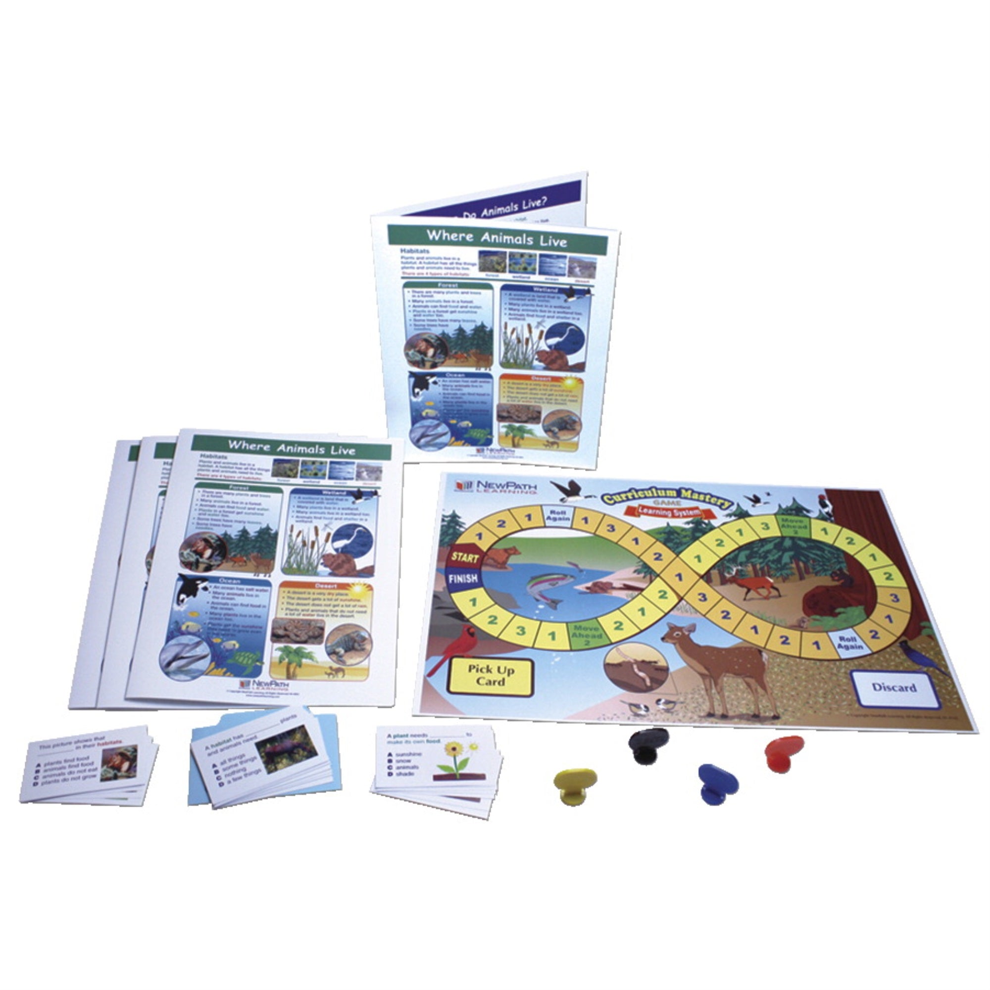 Newpath Learning Where Do Animals Live? Learning Center, Grades 1-2