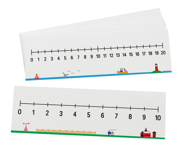 Didax 0-10/0-20 Number Line, Set Of 10