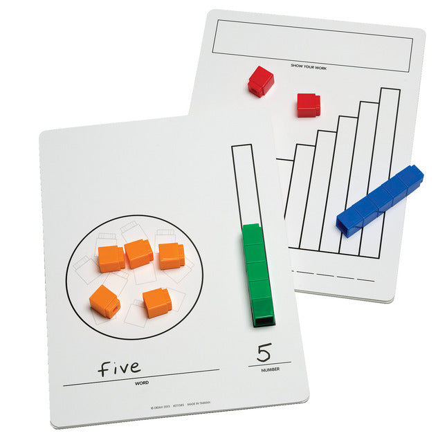 Didax Write-On/Wipe-Off Unifix Cube Mats