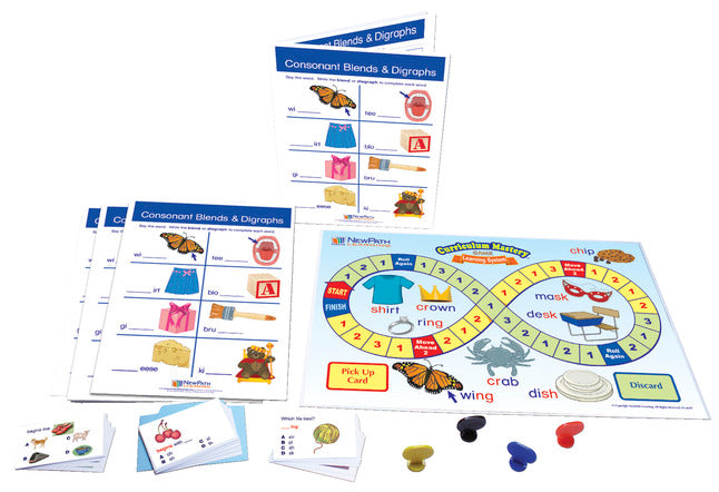Newpath Consonant Blends And Digraphs Learning Center Game, Grade 1 To 2