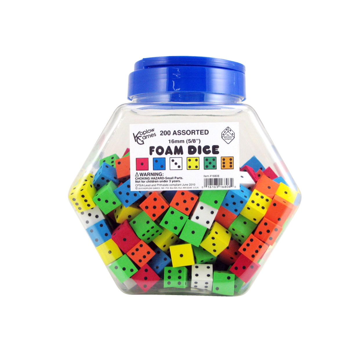 Koplow Games Assorted Foam Dice, Set Of 200