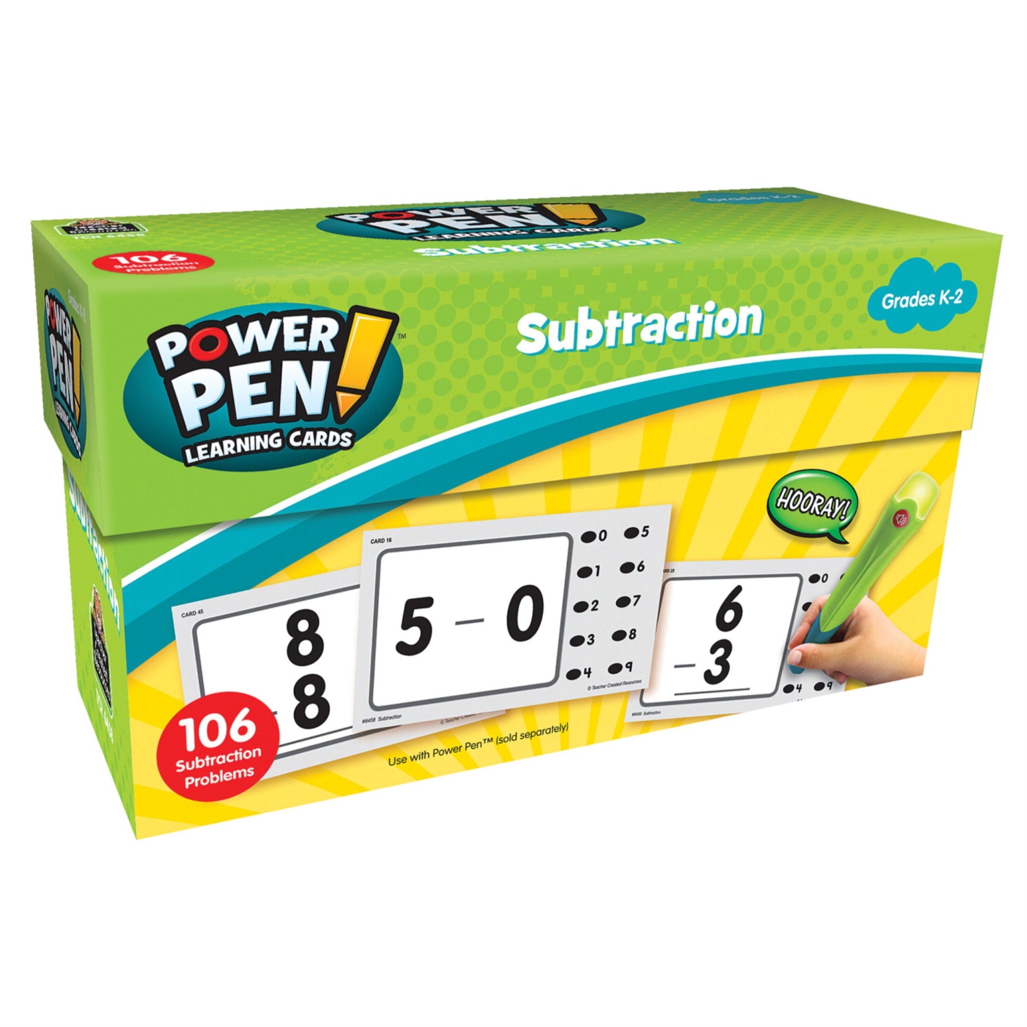 Teacher Created Resources Power Pen Learning Cards, Subtraction, Grades K To 2