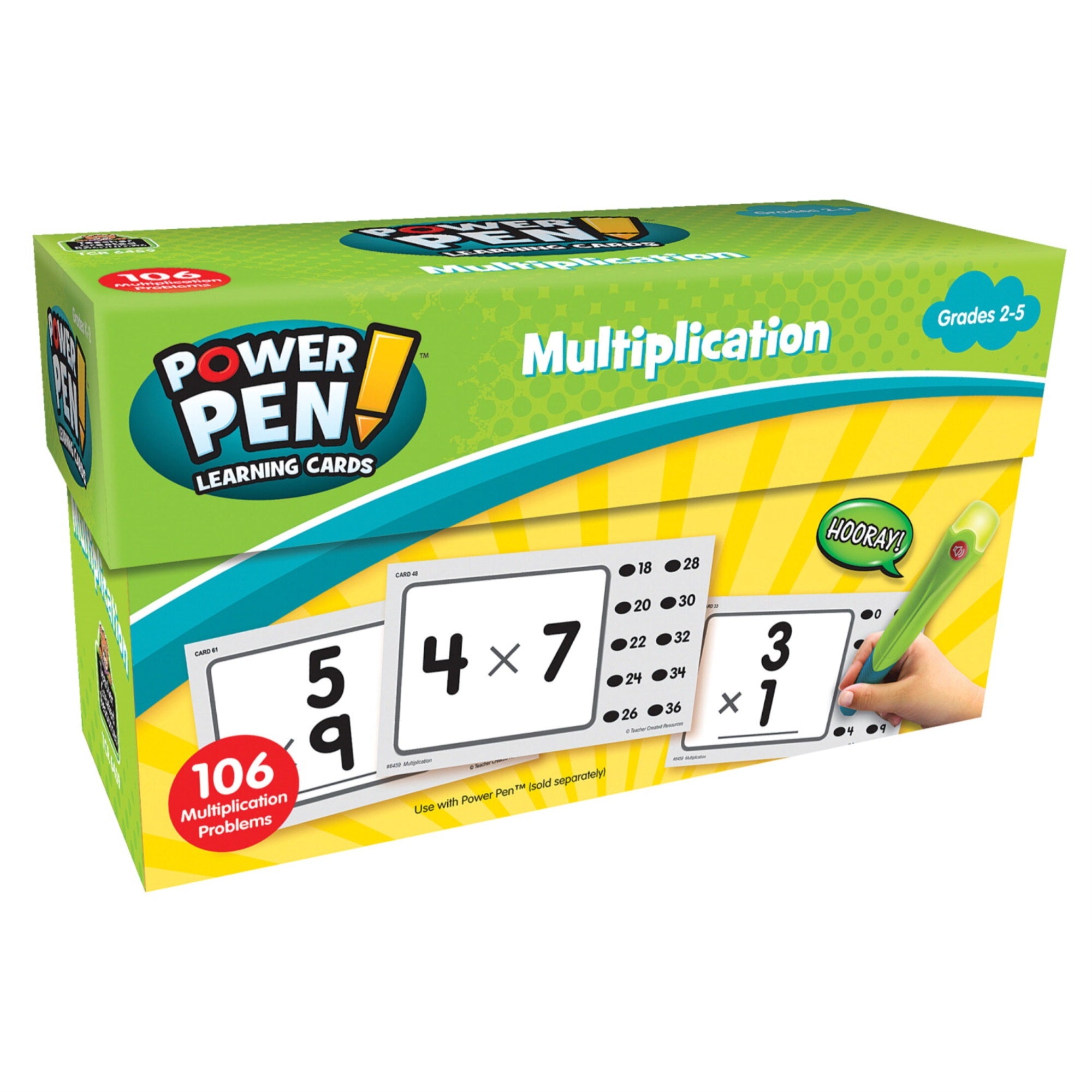 Teacher Created Resources Power Pen Learning Cards, Multiplication, Grades 2 To 5