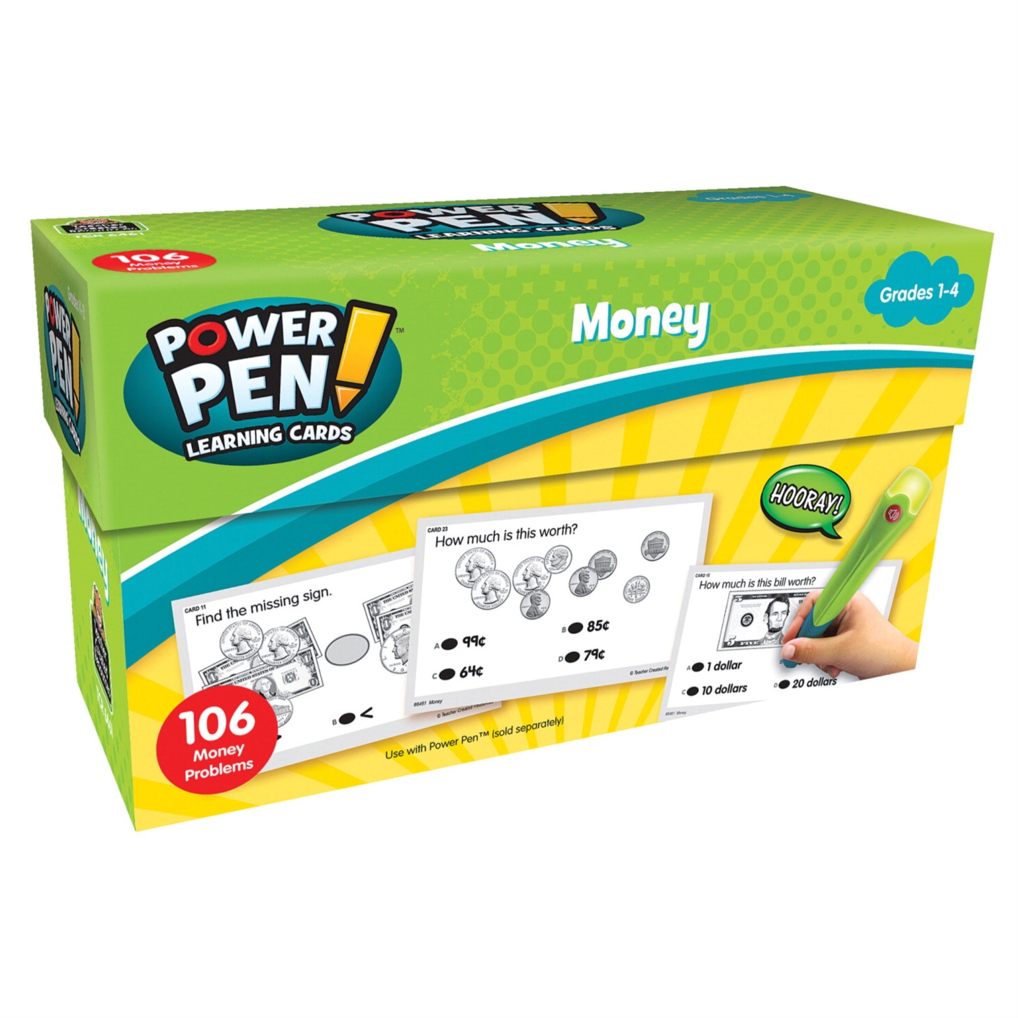 Teacher Created Resources Power Pen Learning Cards, Money, Grades 1 To 4